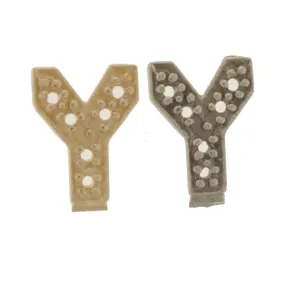 14KY & 14KW  Block Initial 9mm Y For .01pt Stone