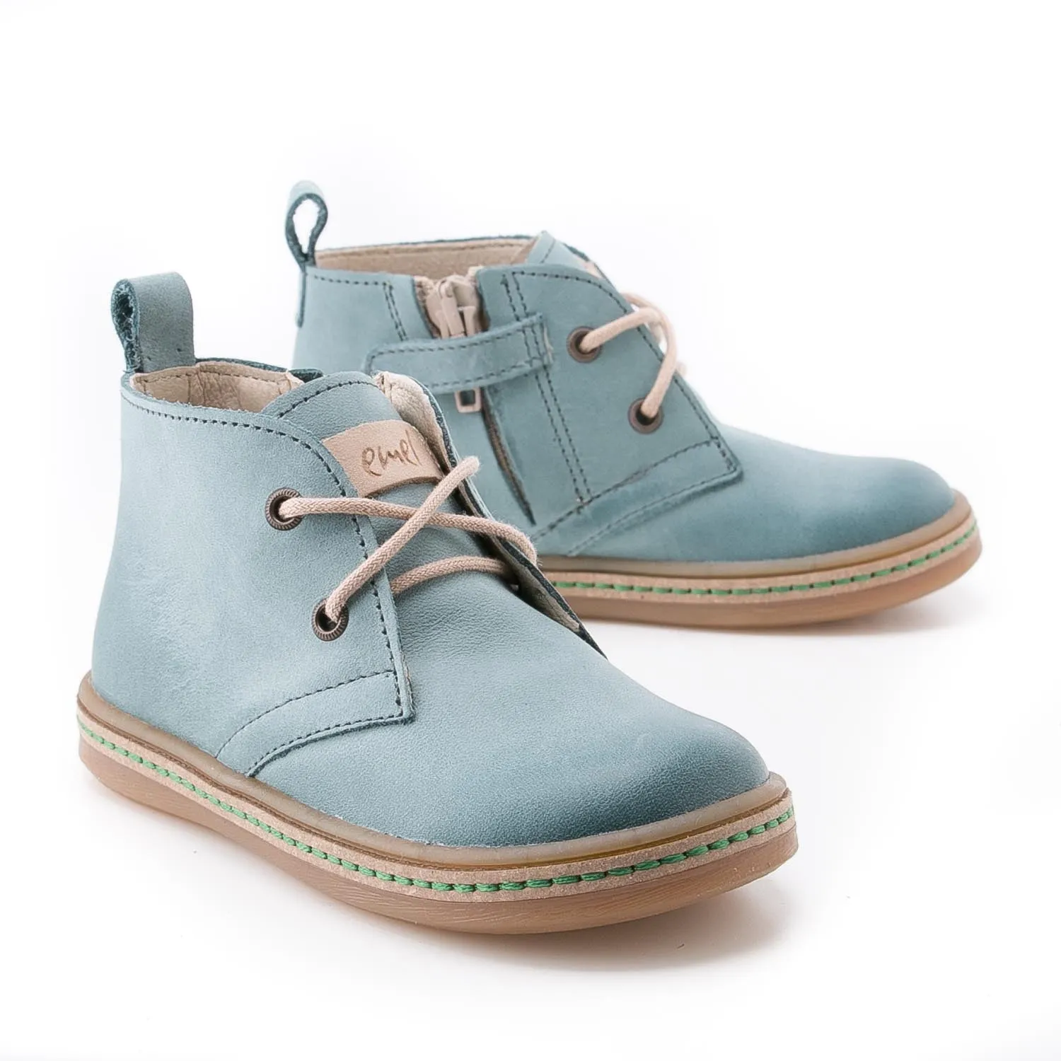 (2621A-6) Emel mint lace-up shoes