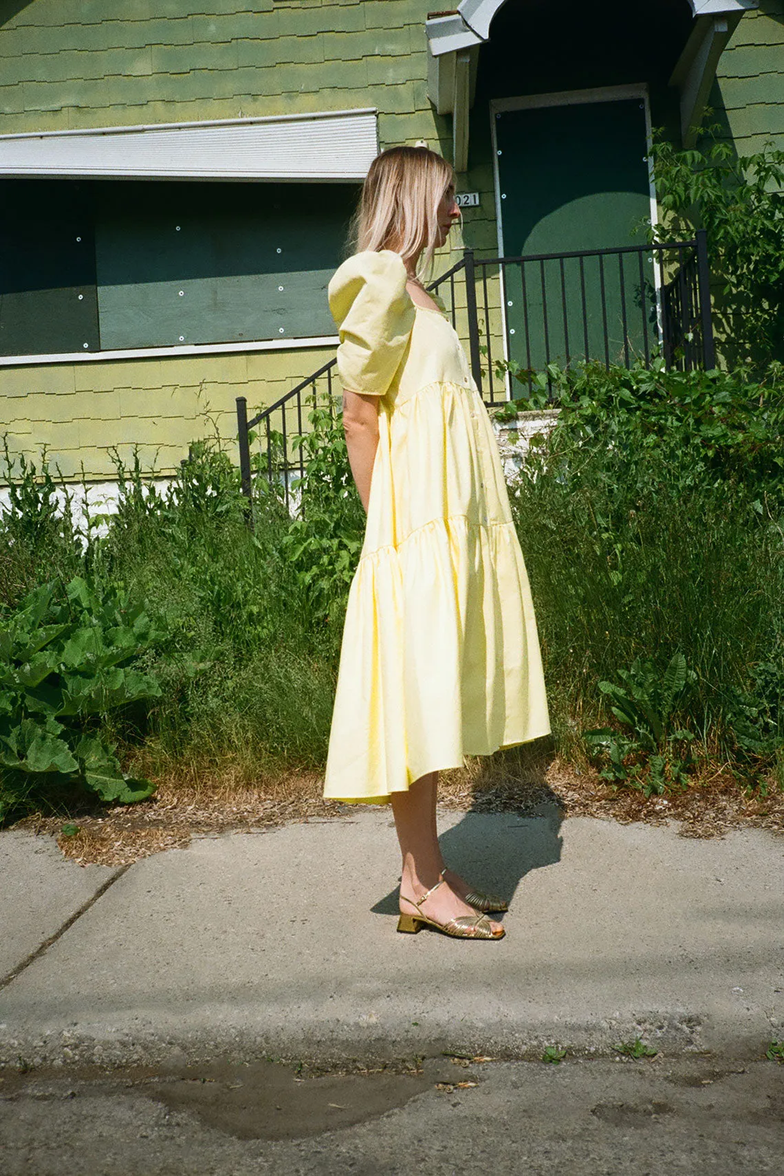 70's Gold Strappy Low Sandal