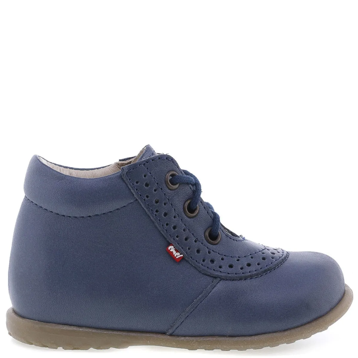 (716-13) Emel Lace Up First Shoes blue