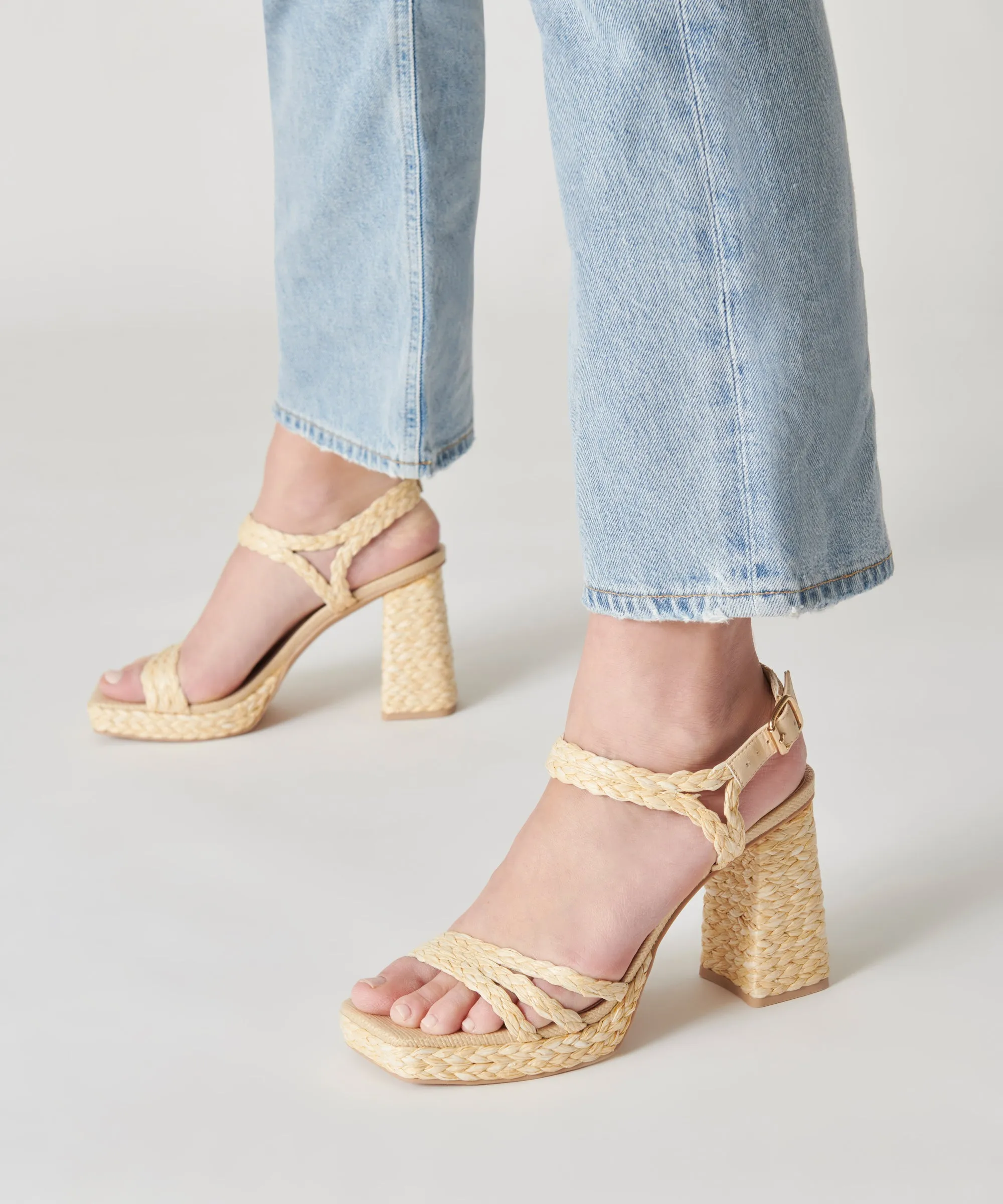 ALYSIA HEELS LT NATURAL RAFFIA