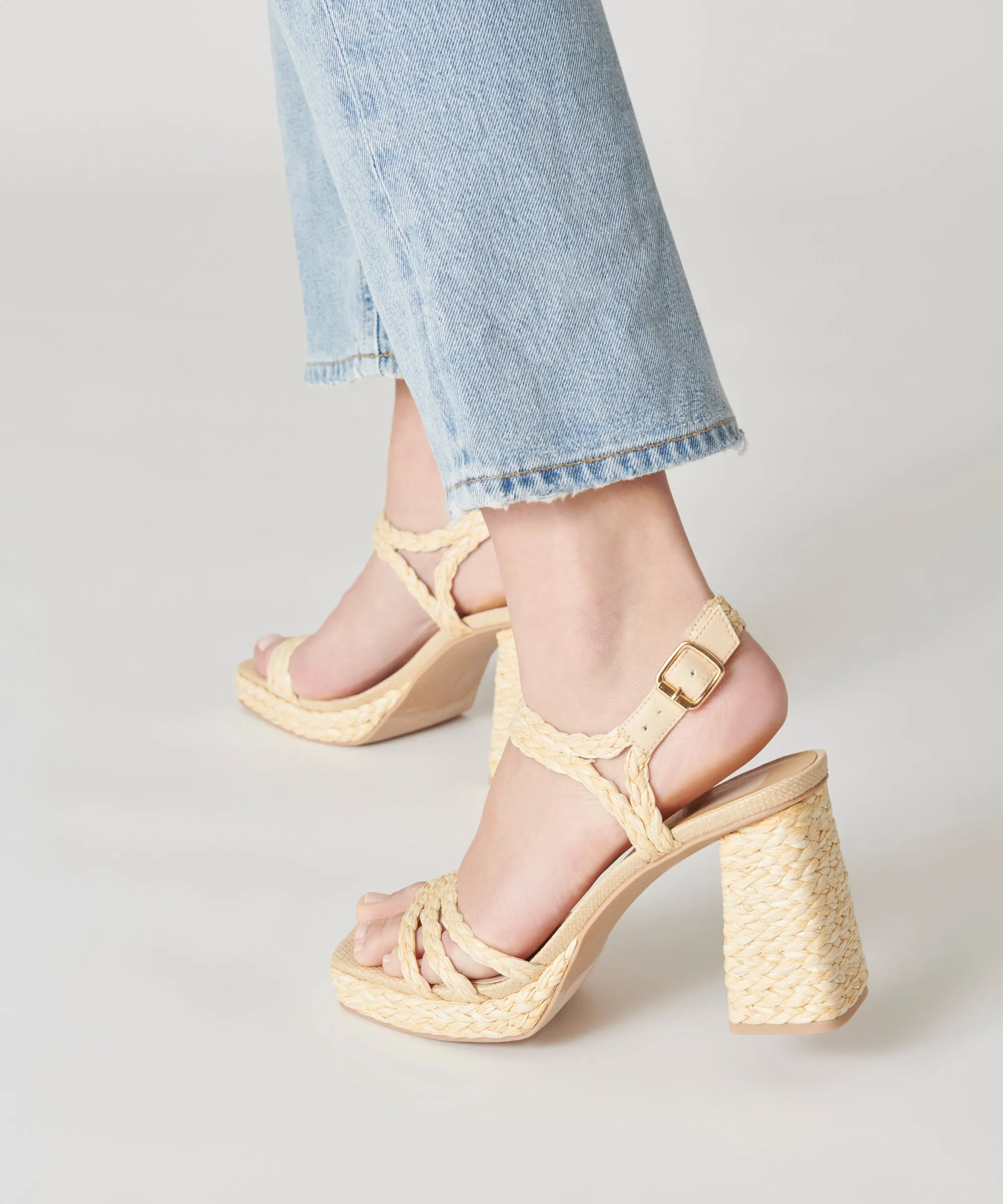 ALYSIA HEELS LT NATURAL RAFFIA