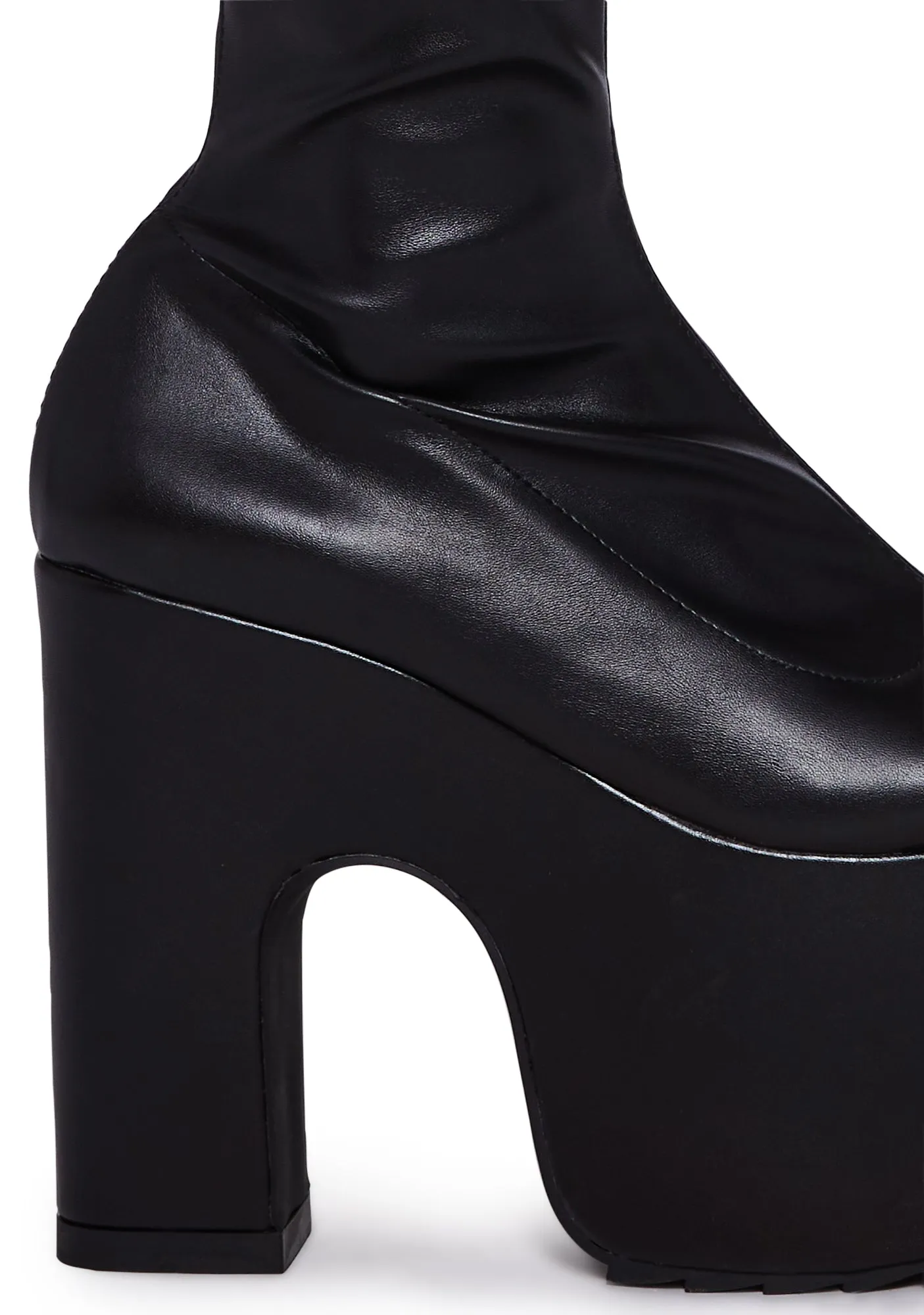 Awkward Knee High Boots - Black