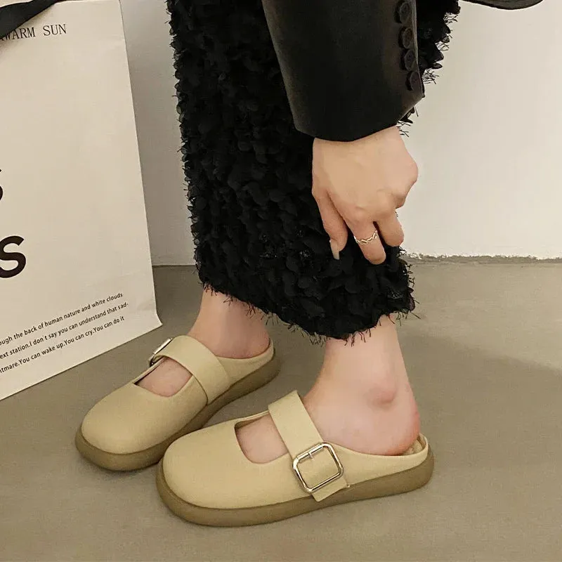 binfenxie  -  Flats Women Slippers Casual Soft Walking Mules Shoes New Summer Brand 2024 Dress Cozy Sandals Slingback Flip Flops Female Slides