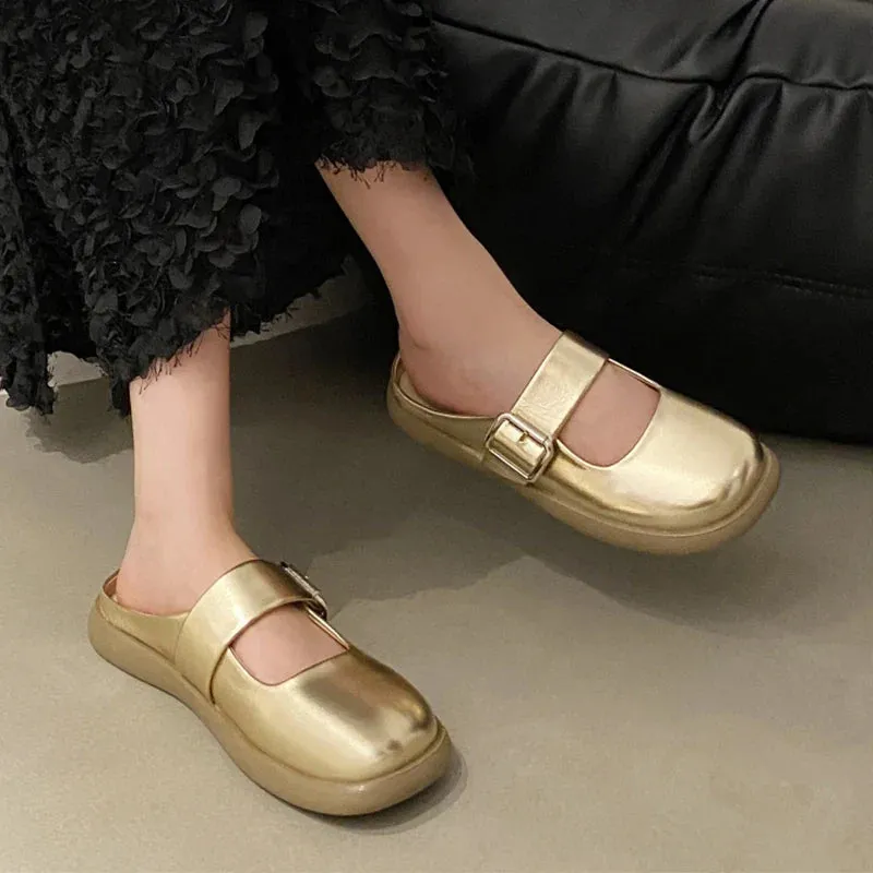 binfenxie  -  Flats Women Slippers Casual Soft Walking Mules Shoes New Summer Brand 2024 Dress Cozy Sandals Slingback Flip Flops Female Slides