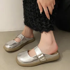 binfenxie  -  Flats Women Slippers Casual Soft Walking Mules Shoes New Summer Brand 2024 Dress Cozy Sandals Slingback Flip Flops Female Slides