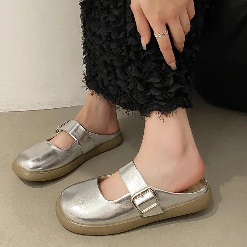 binfenxie  -  Flats Women Slippers Casual Soft Walking Mules Shoes New Summer Brand 2024 Dress Cozy Sandals Slingback Flip Flops Female Slides