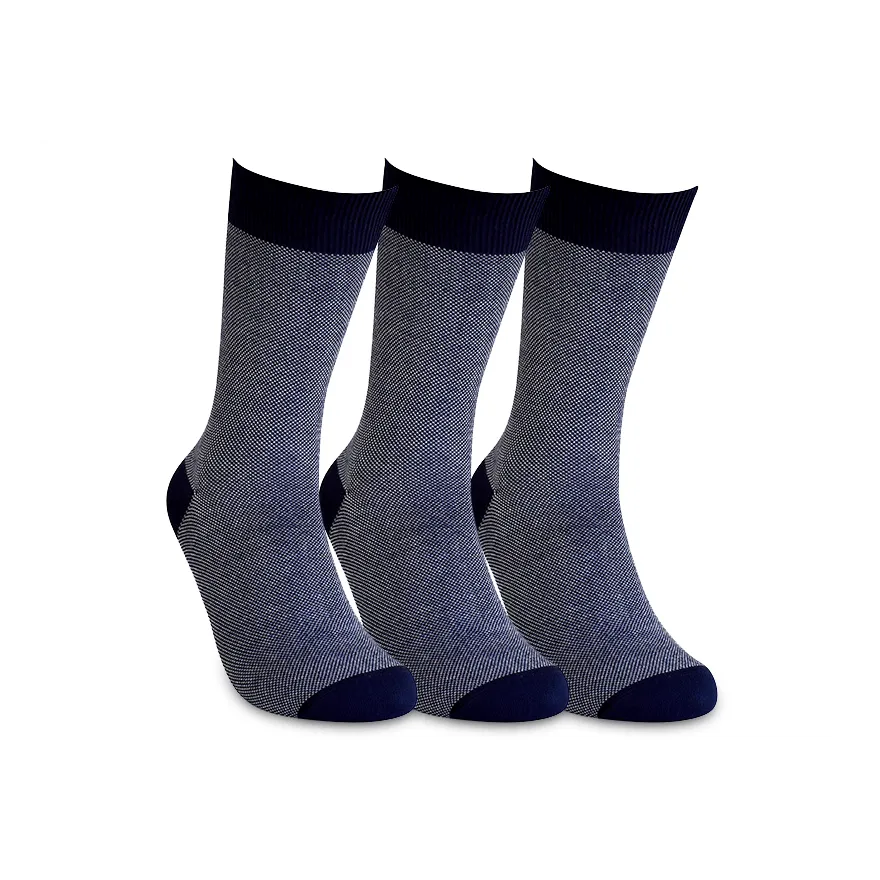 Birdseye Sock 3-pack Dark Blue / White