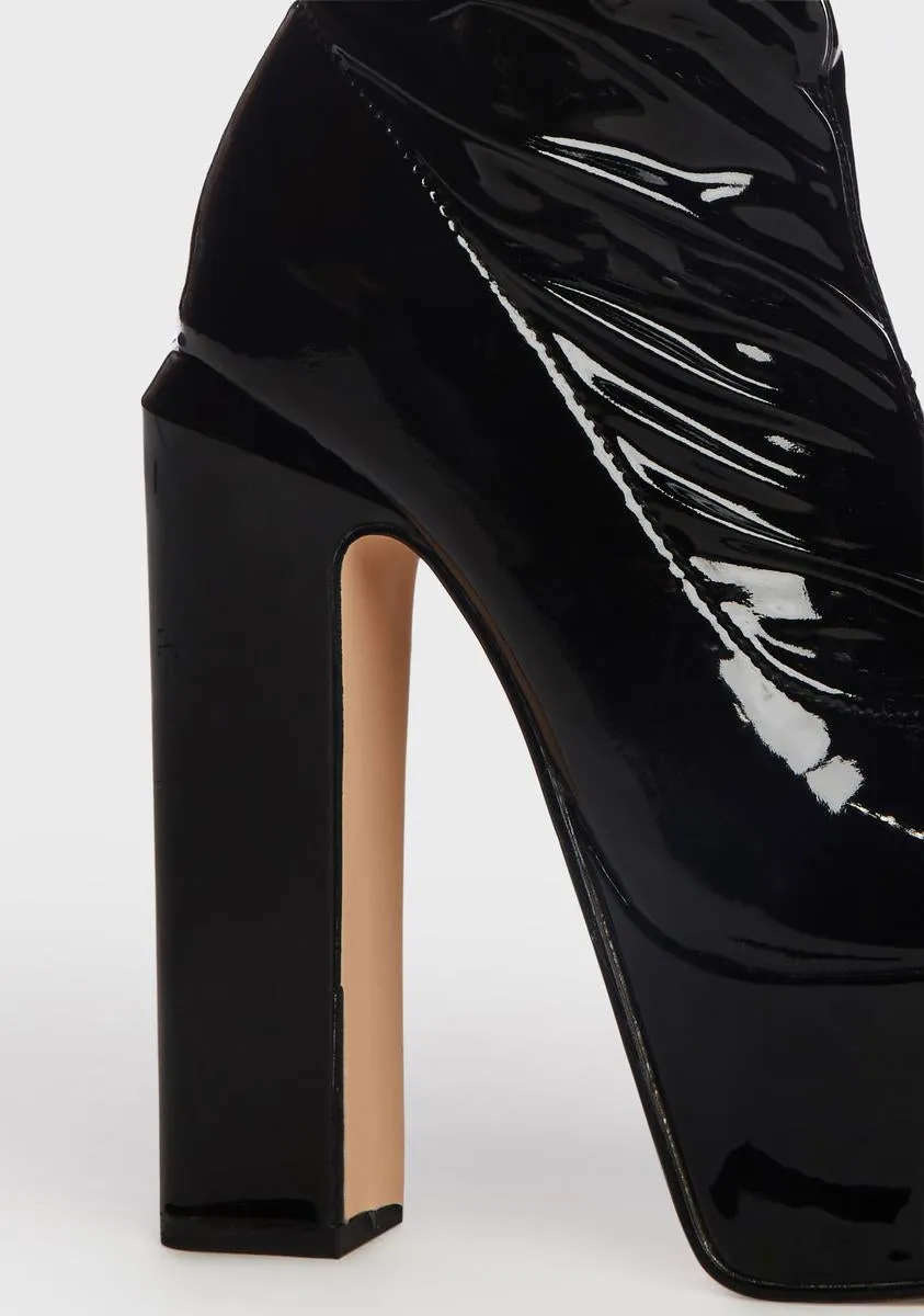 Black Cranston Thigh-High Boots