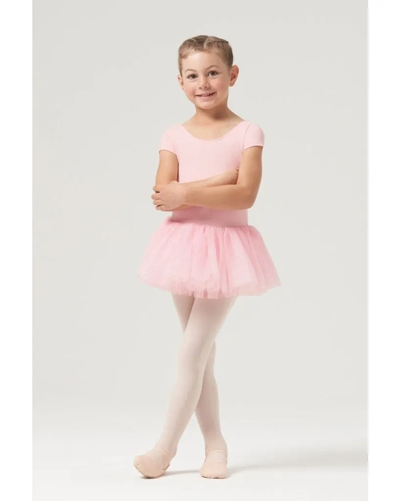 Bloch Clara Scoop Neck Glitter Tutu Cap Sleeve Ballet Dress - CL1022 Girls