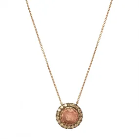 Caprice Round Solitaire Necklace - Ballet