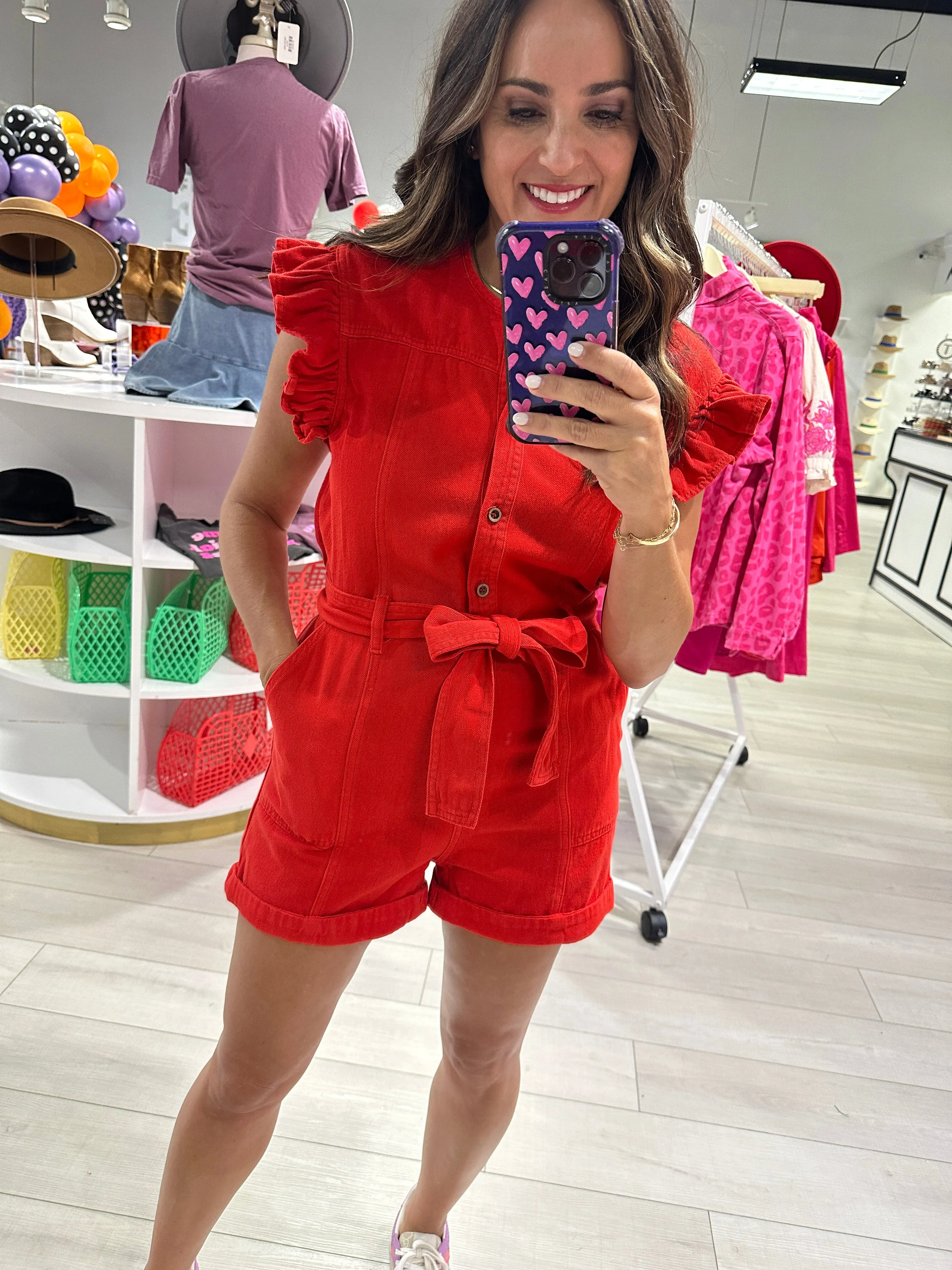 Contrast Stitch Romper