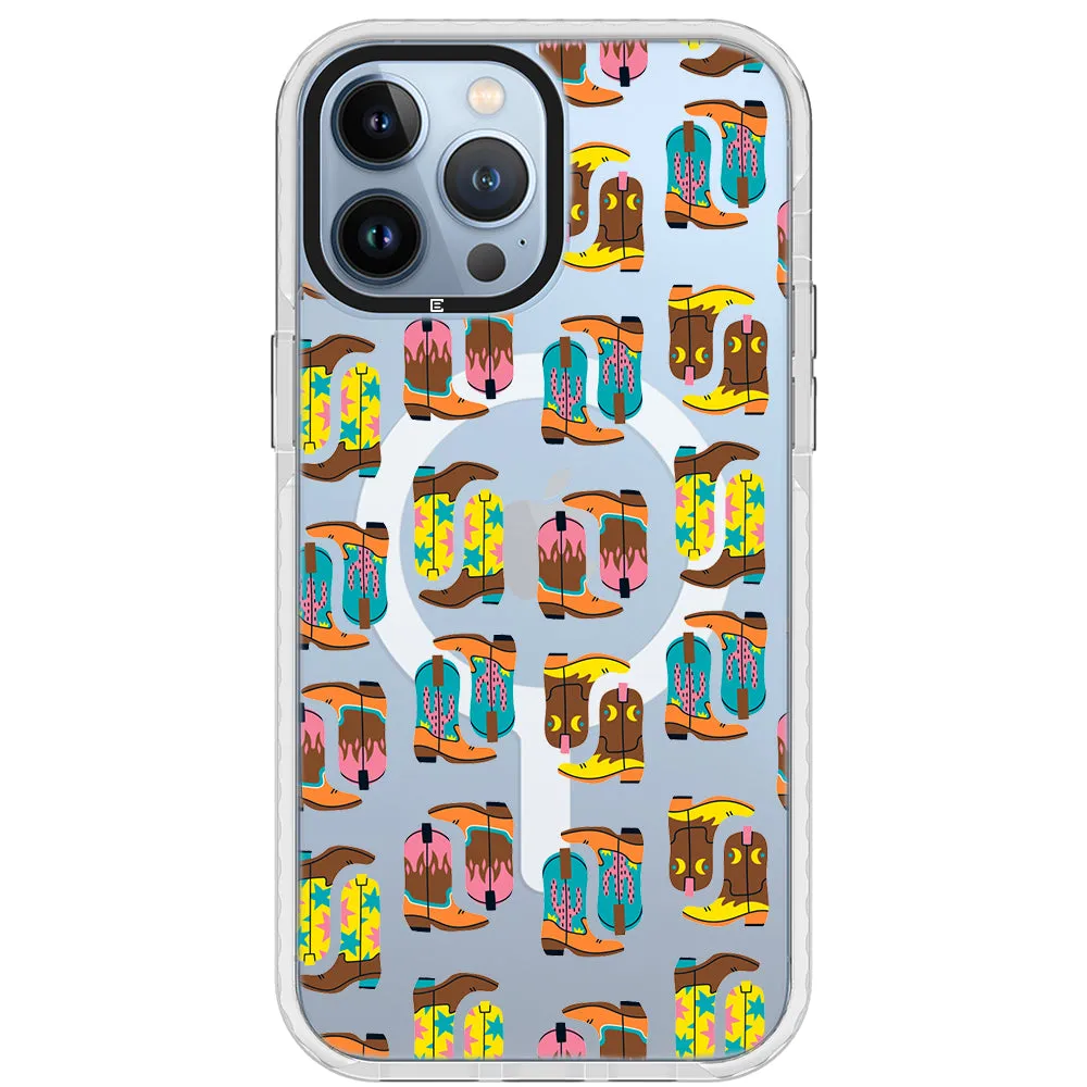 Cowboy Boots Collage iPhone Case