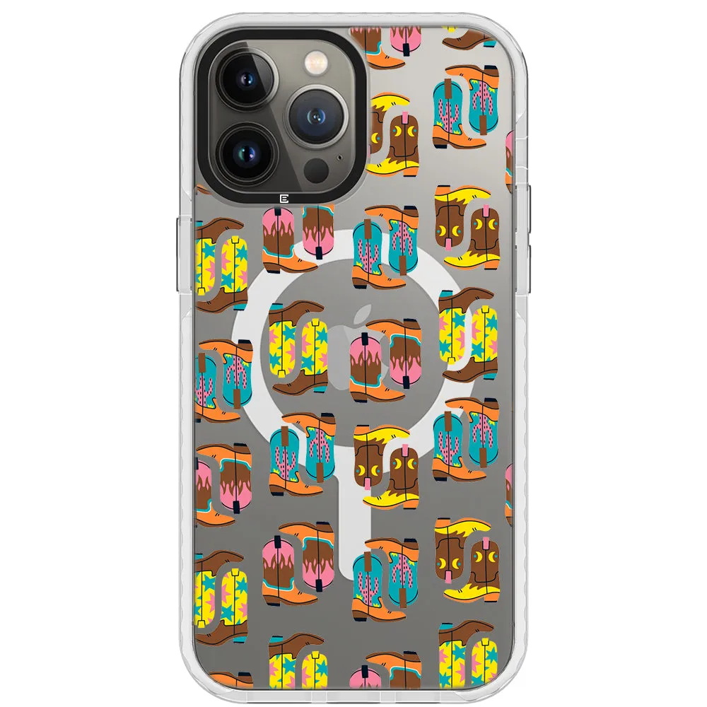 Cowboy Boots Collage iPhone Case