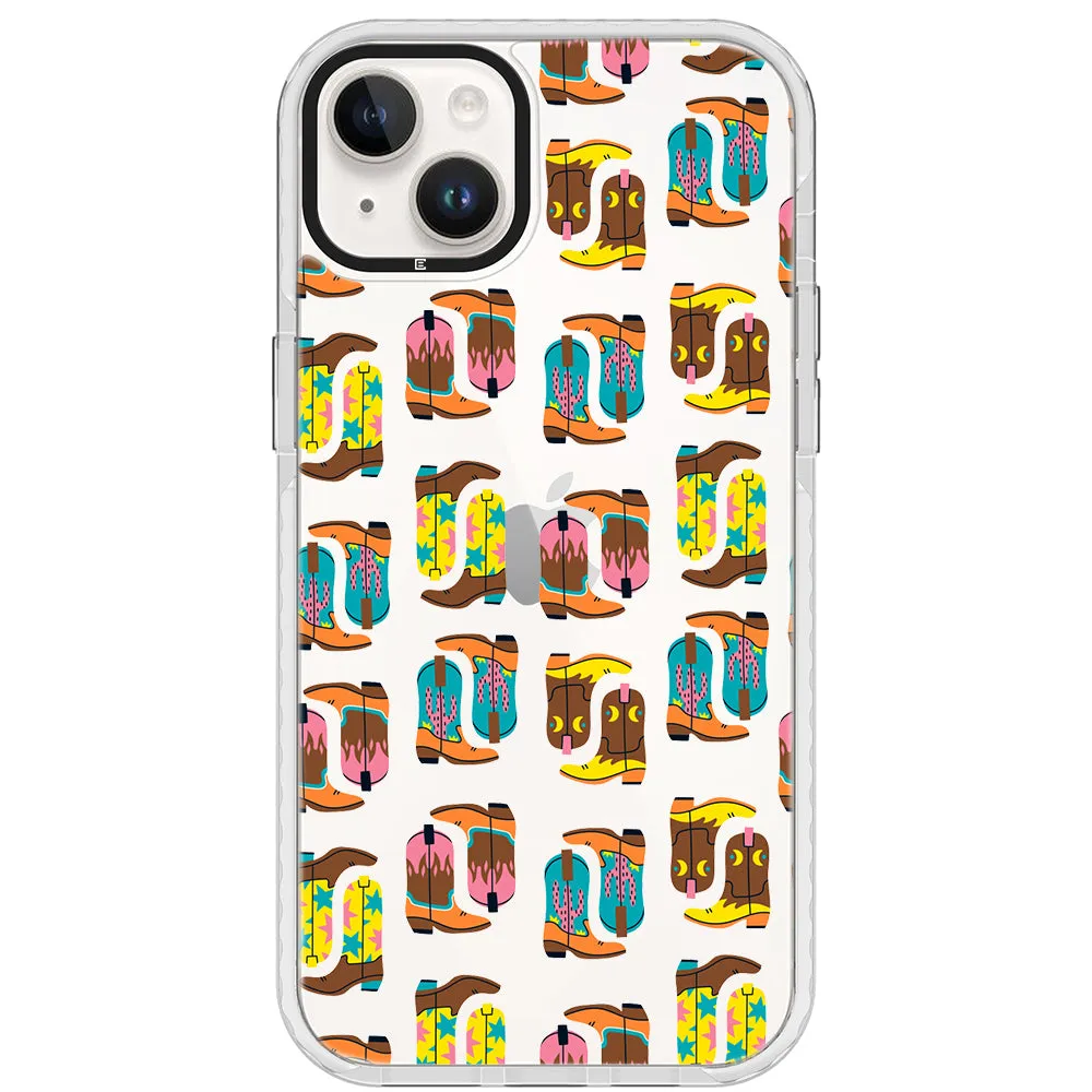 Cowboy Boots Collage iPhone Case