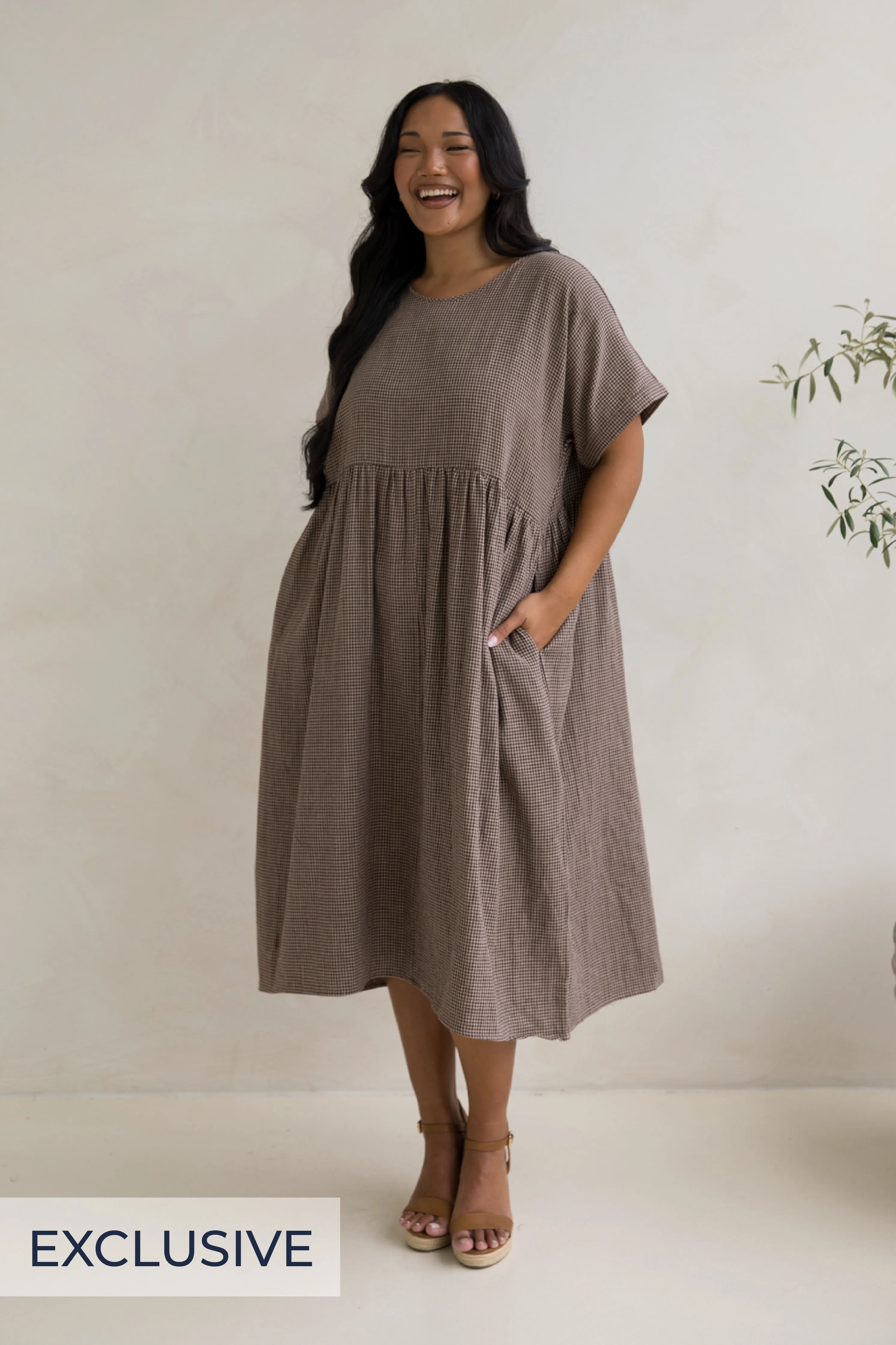 Darcy Dress in Chocolate Check