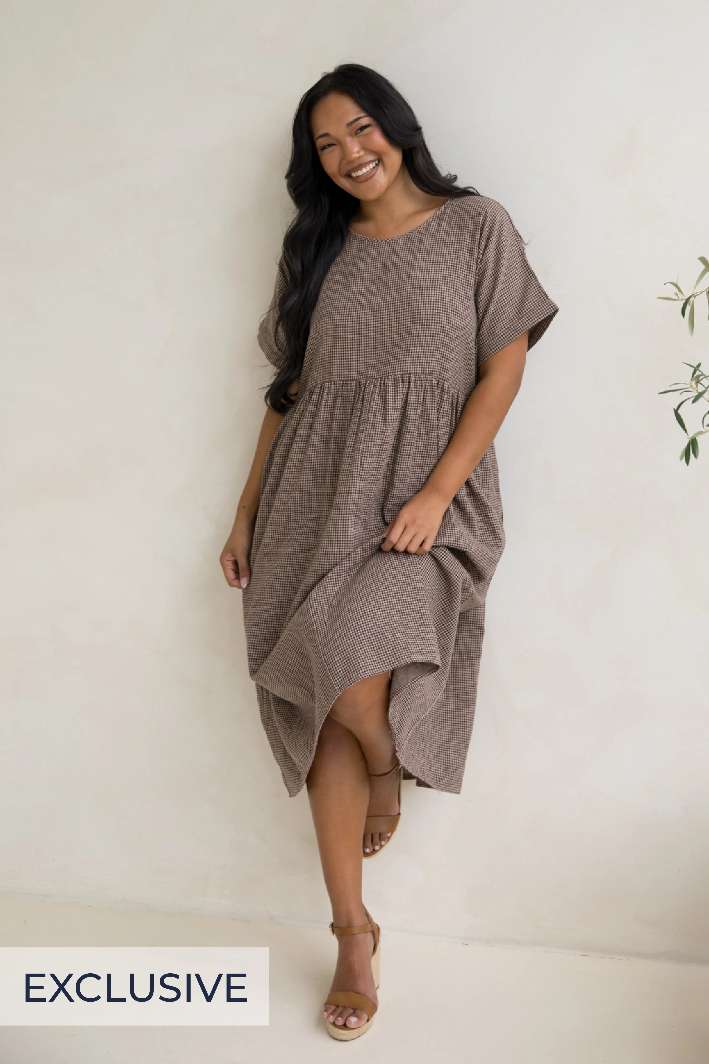Darcy Dress in Chocolate Check