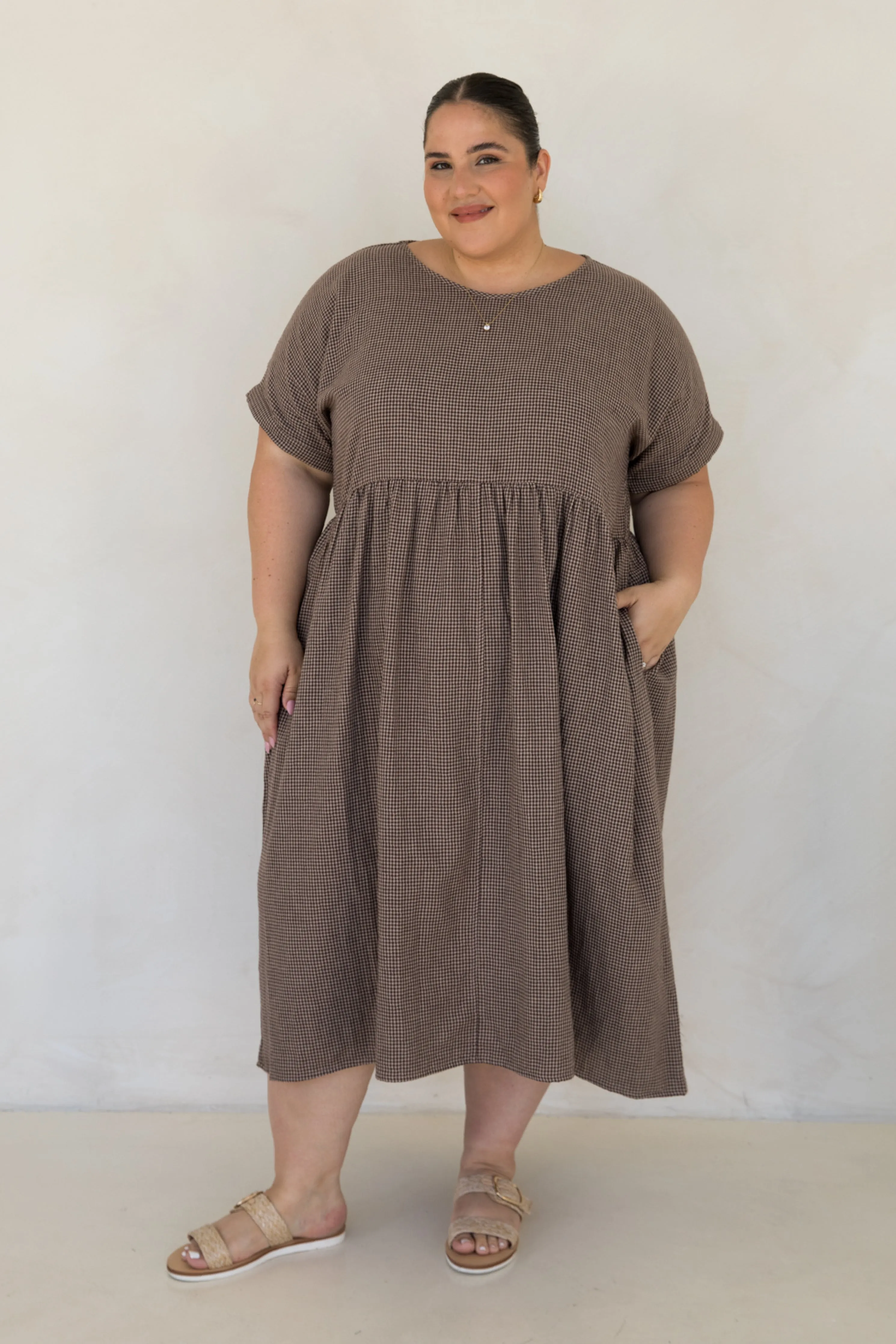 Darcy Dress in Chocolate Check