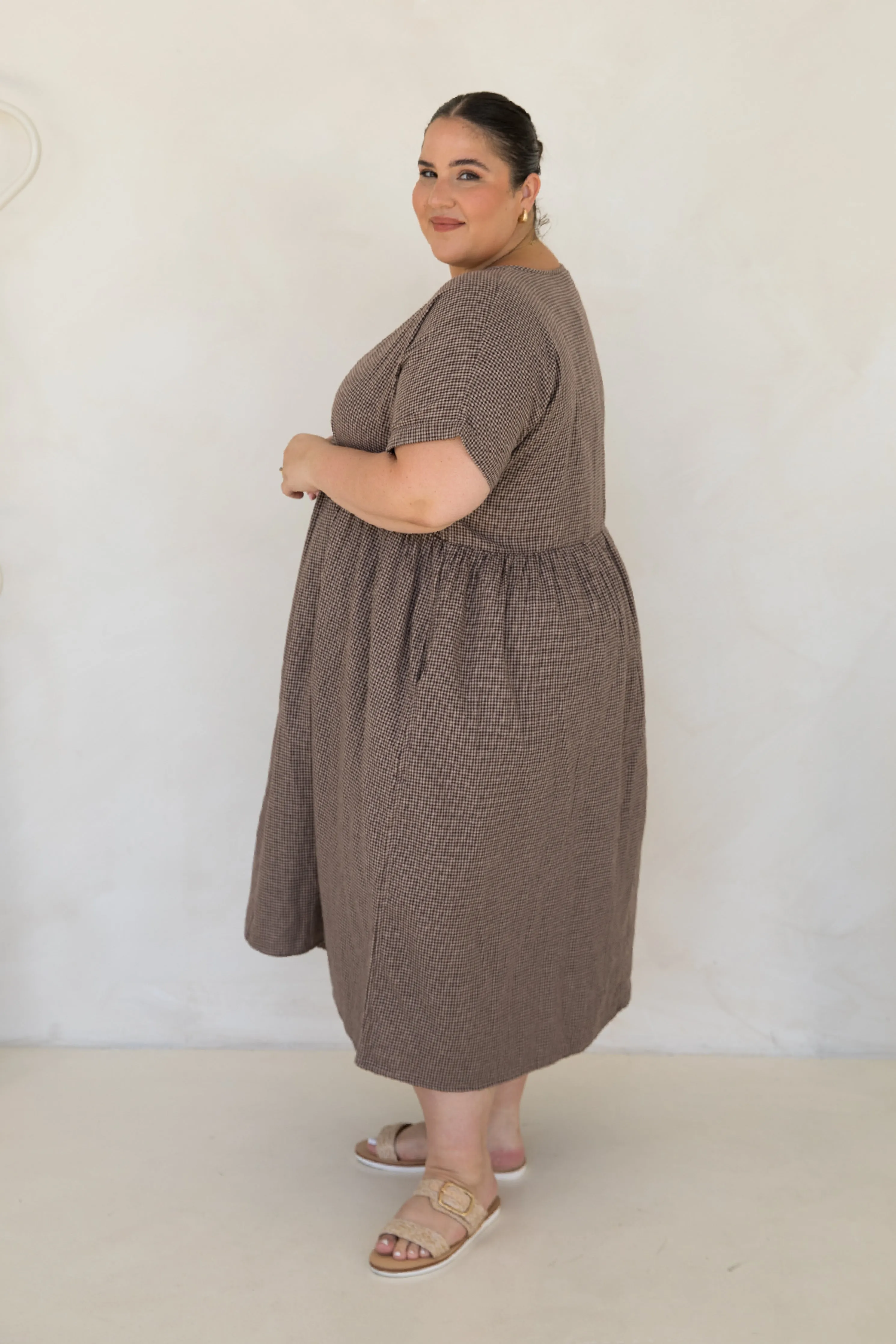Darcy Dress in Chocolate Check