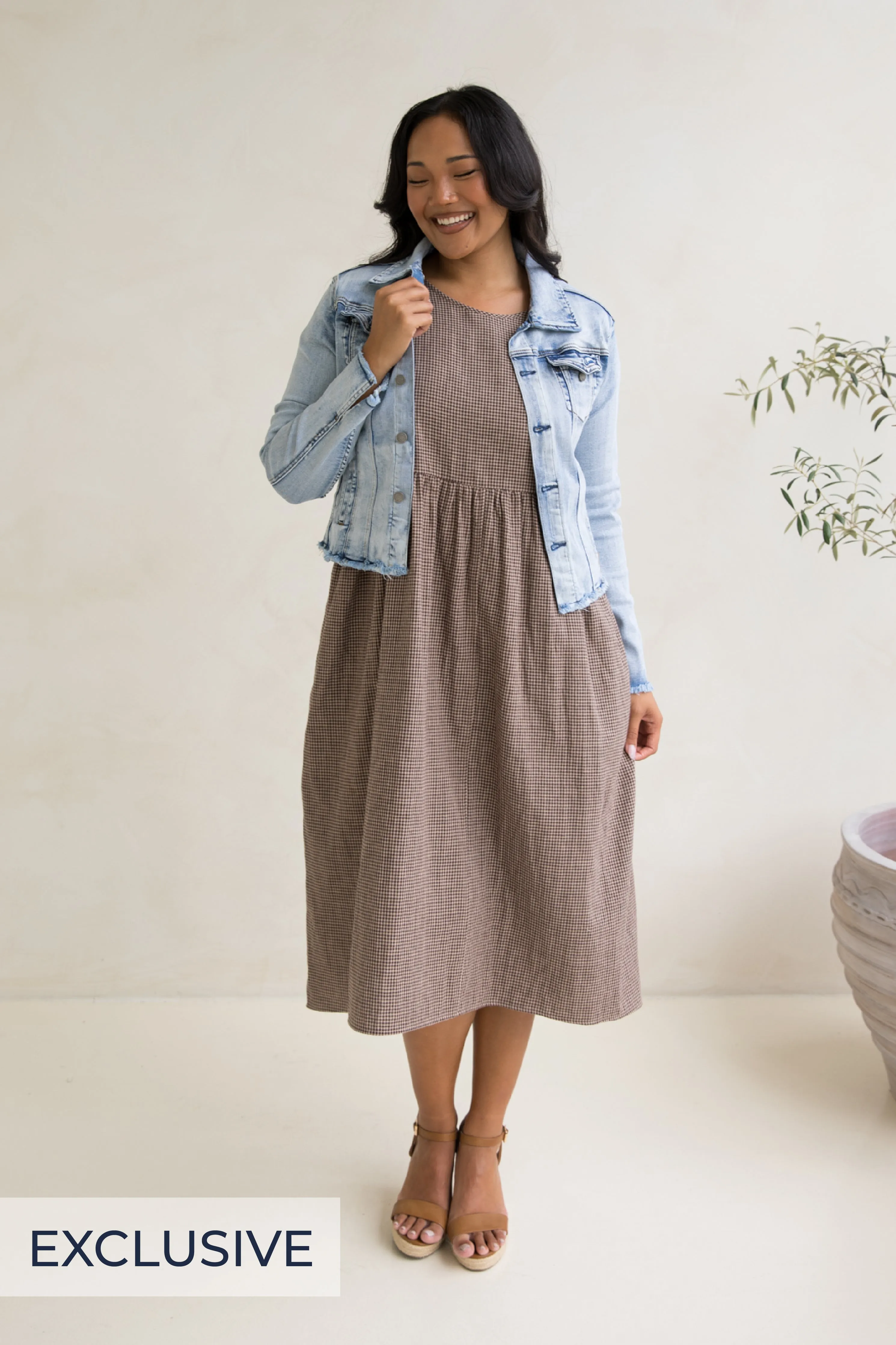 Darcy Dress in Chocolate Check