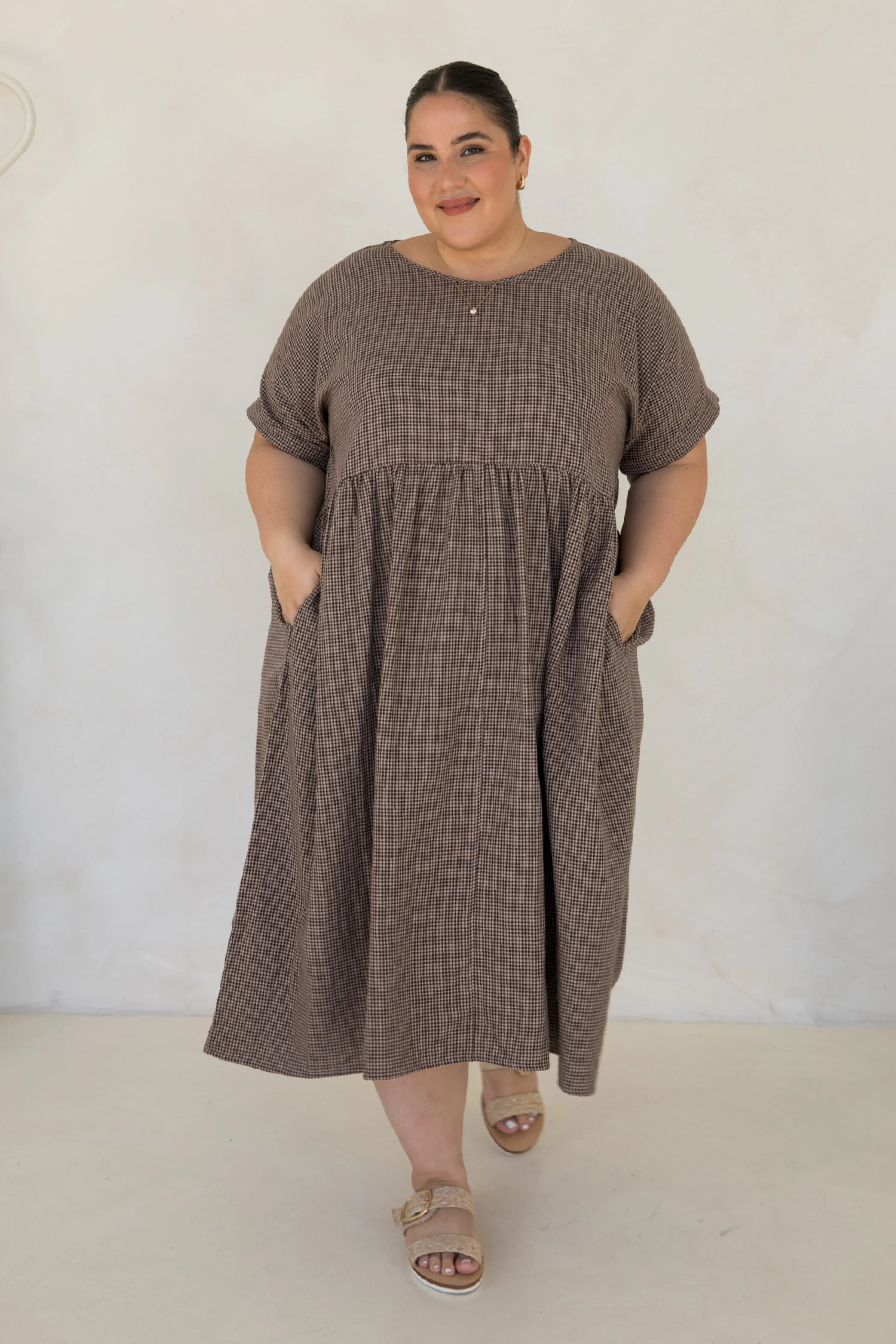 Darcy Dress in Chocolate Check