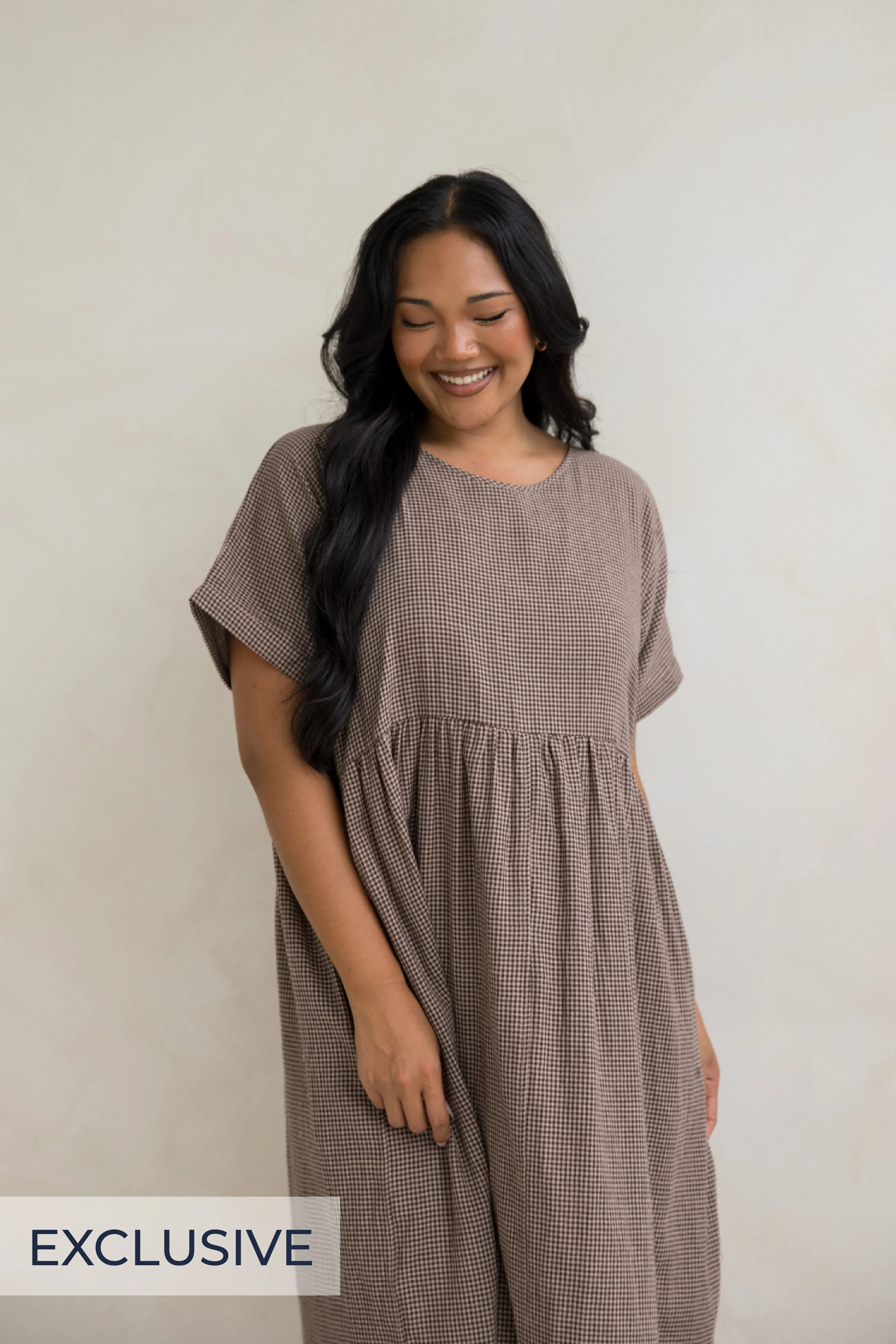 Darcy Dress in Chocolate Check