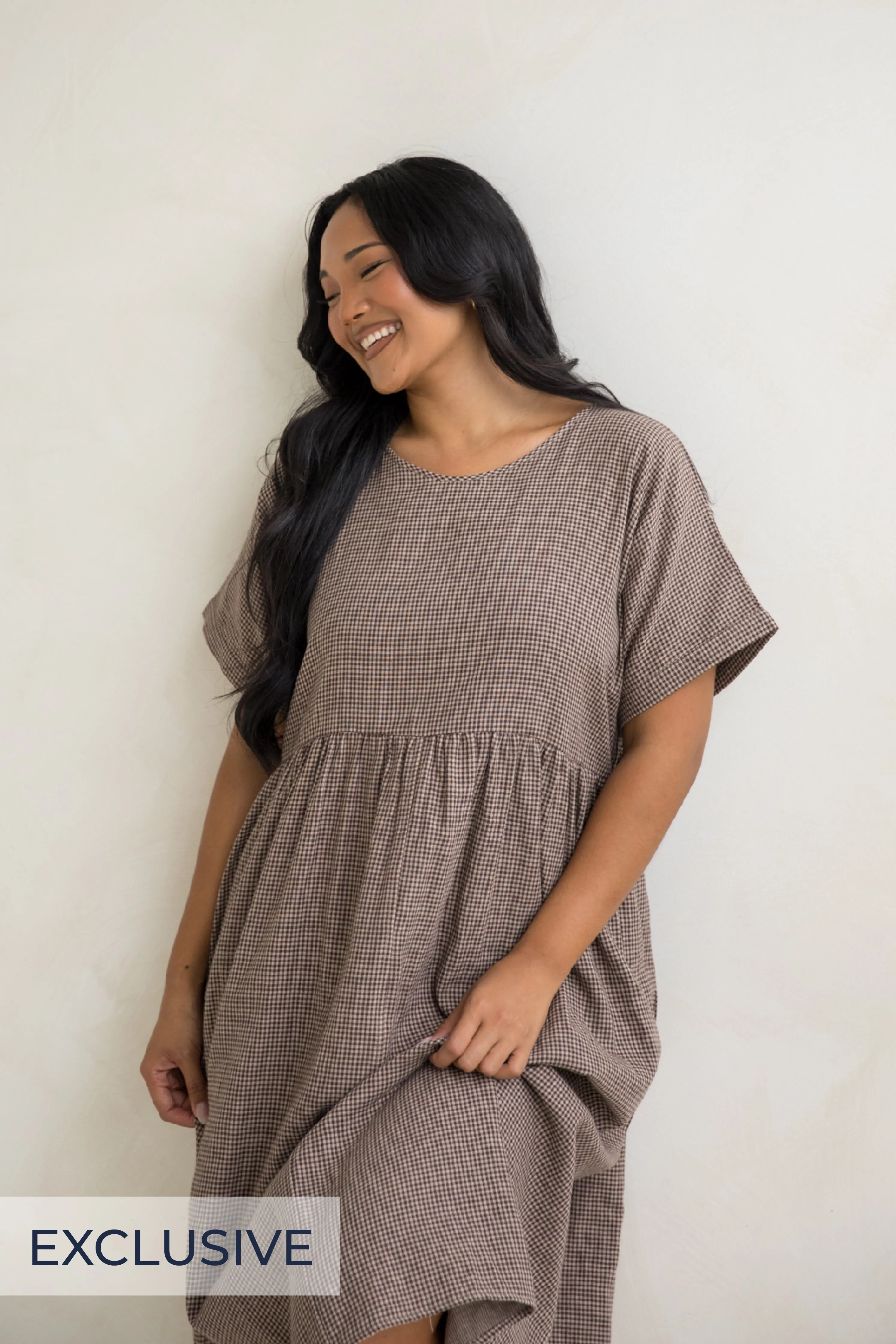 Darcy Dress in Chocolate Check