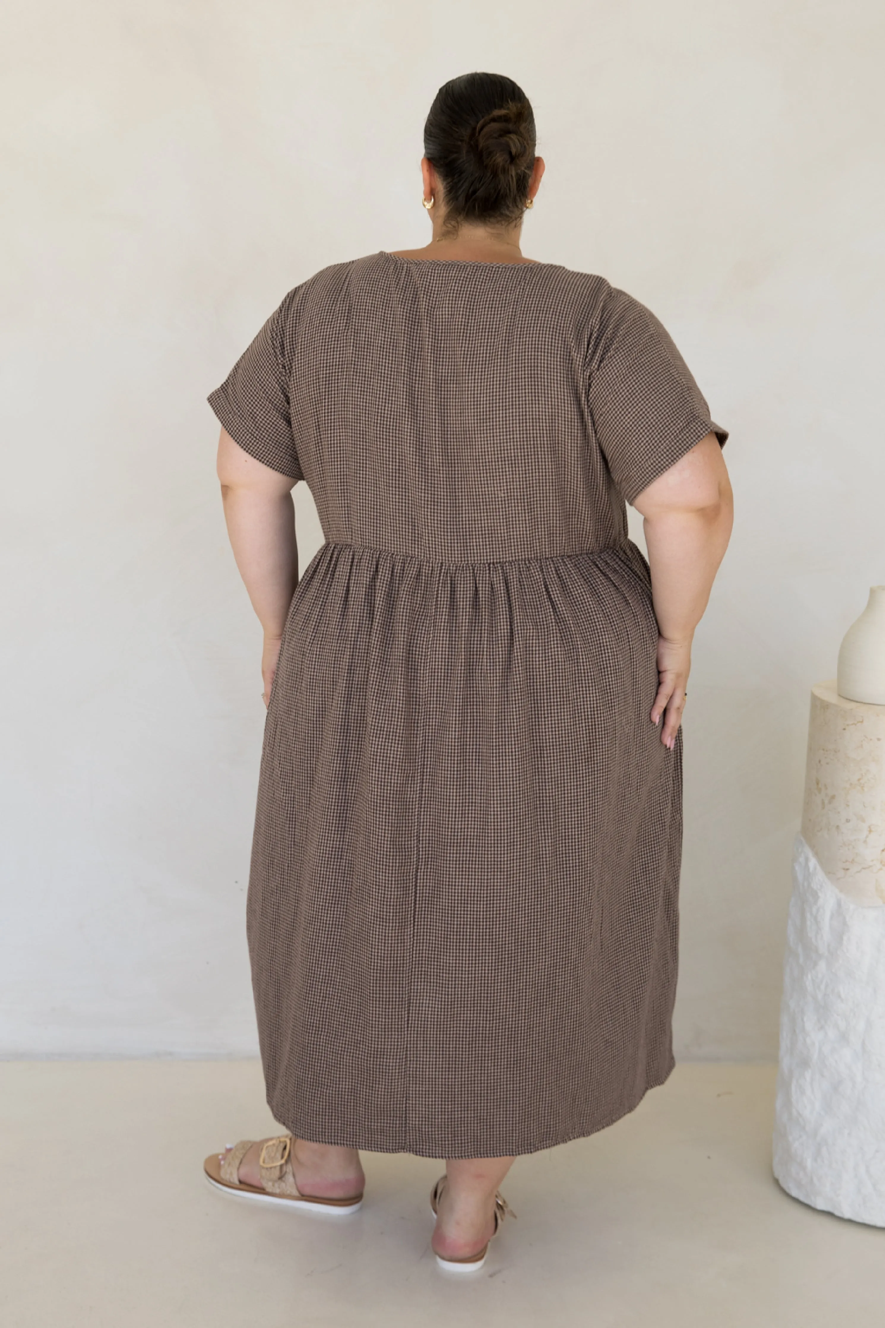 Darcy Dress in Chocolate Check