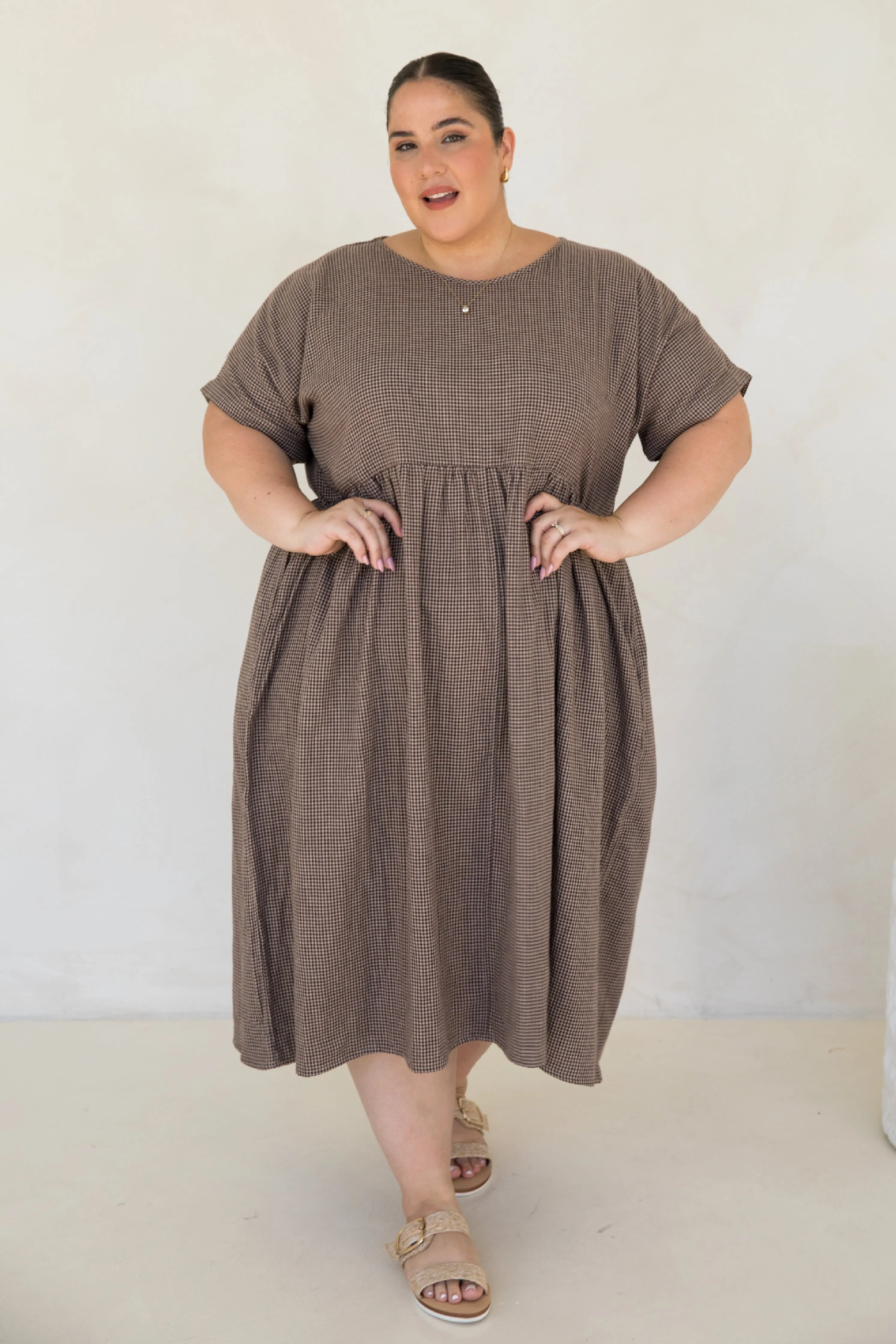 Darcy Dress in Chocolate Check