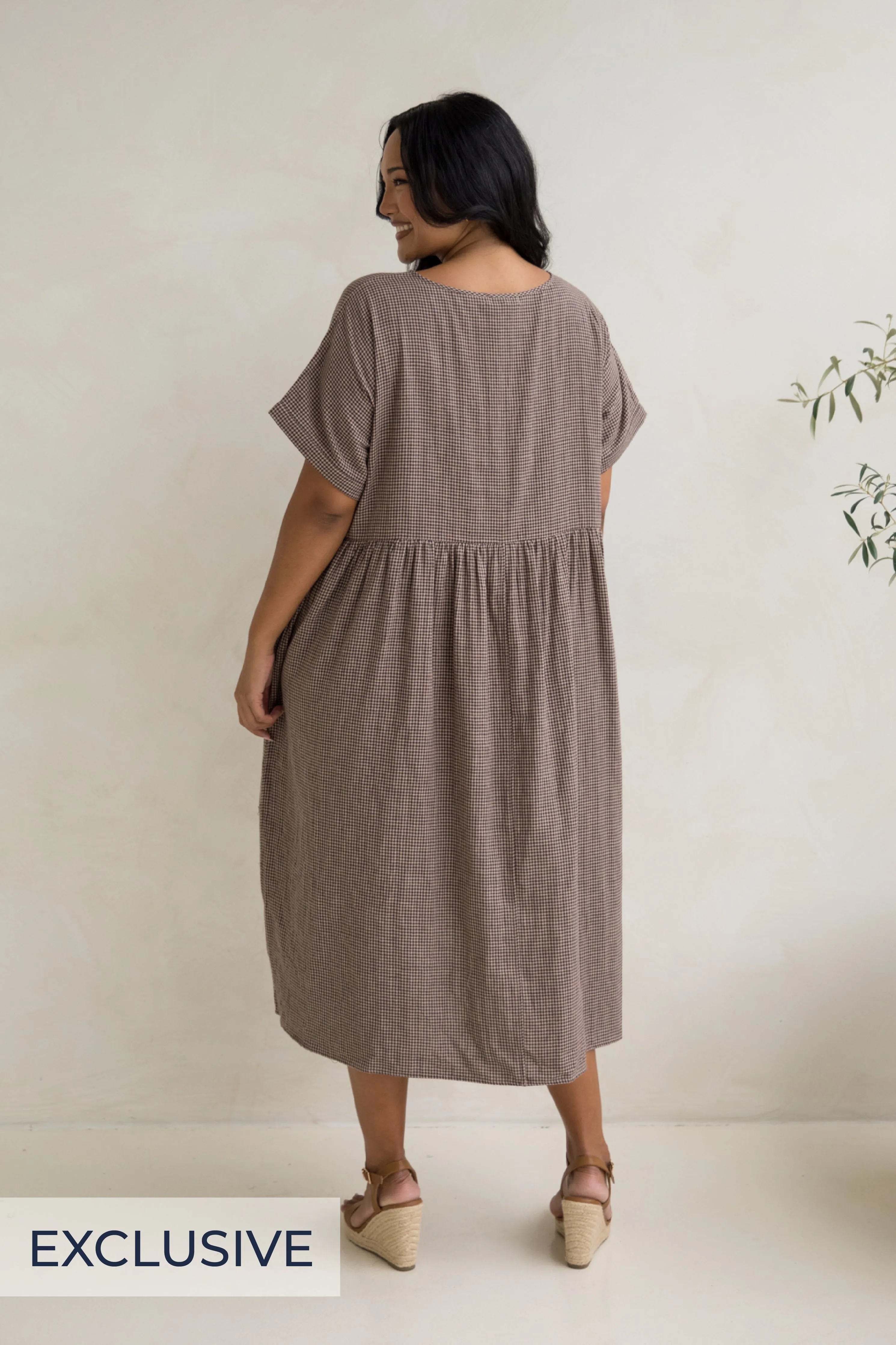 Darcy Dress in Chocolate Check