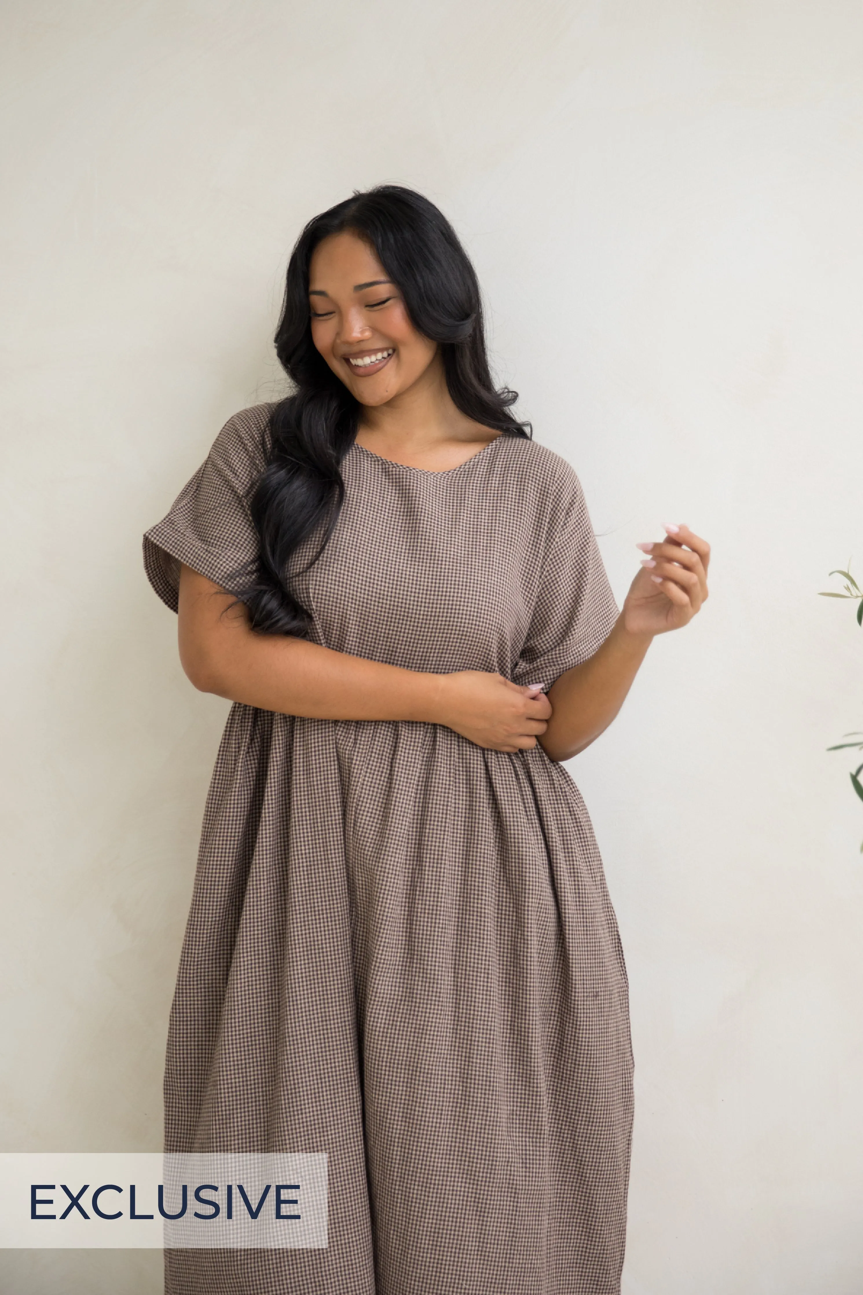 Darcy Dress in Chocolate Check