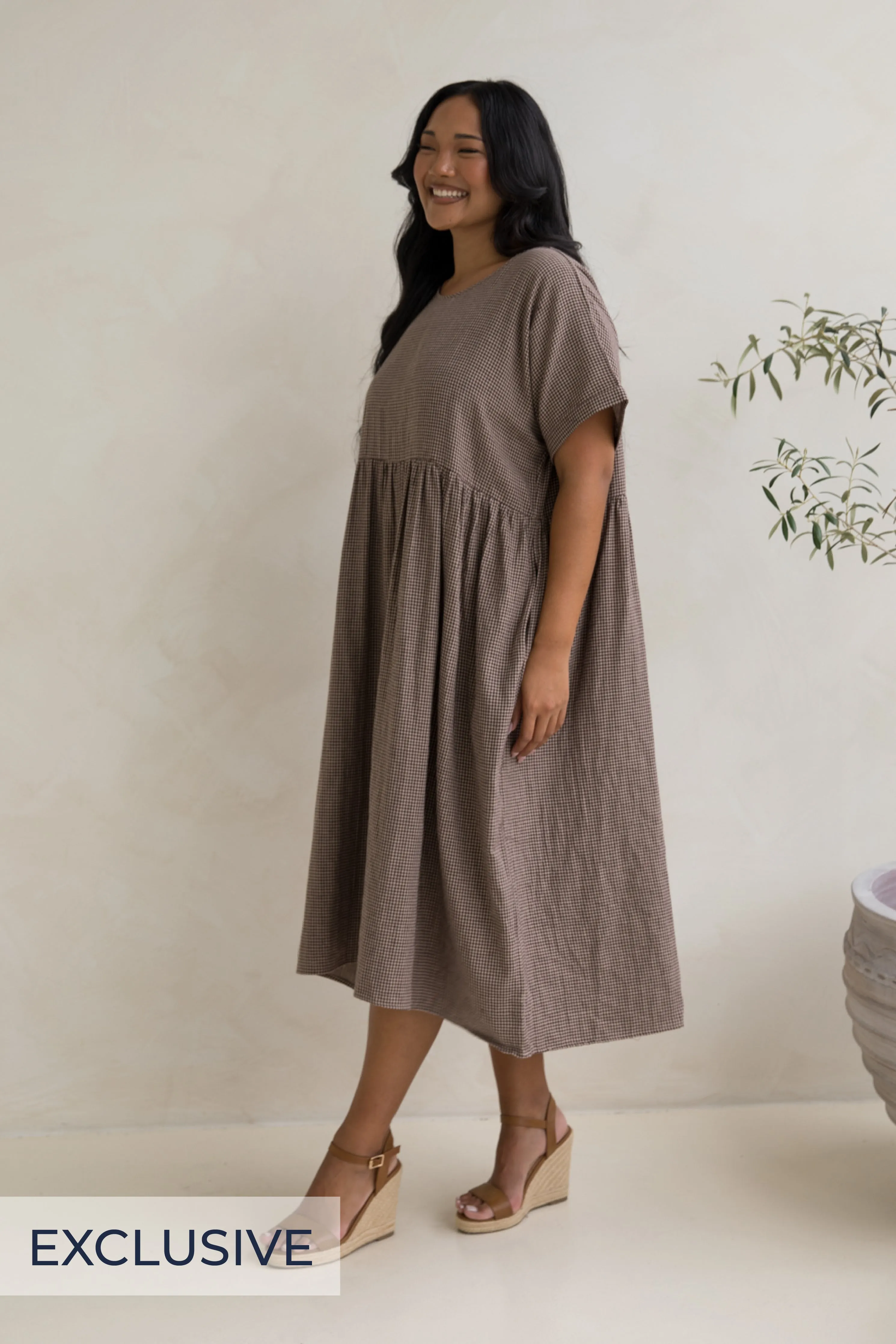 Darcy Dress in Chocolate Check