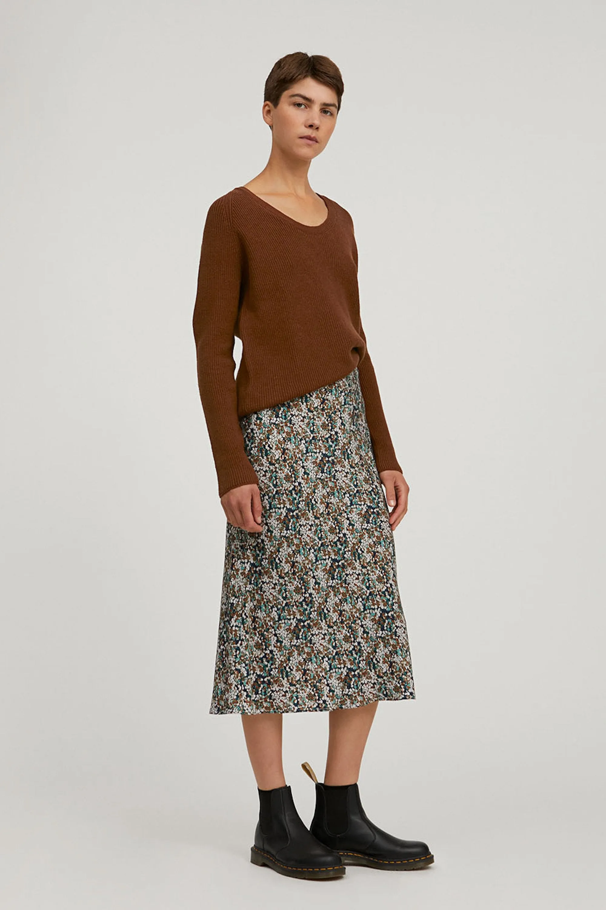 devoraa heather winter skirt night sky