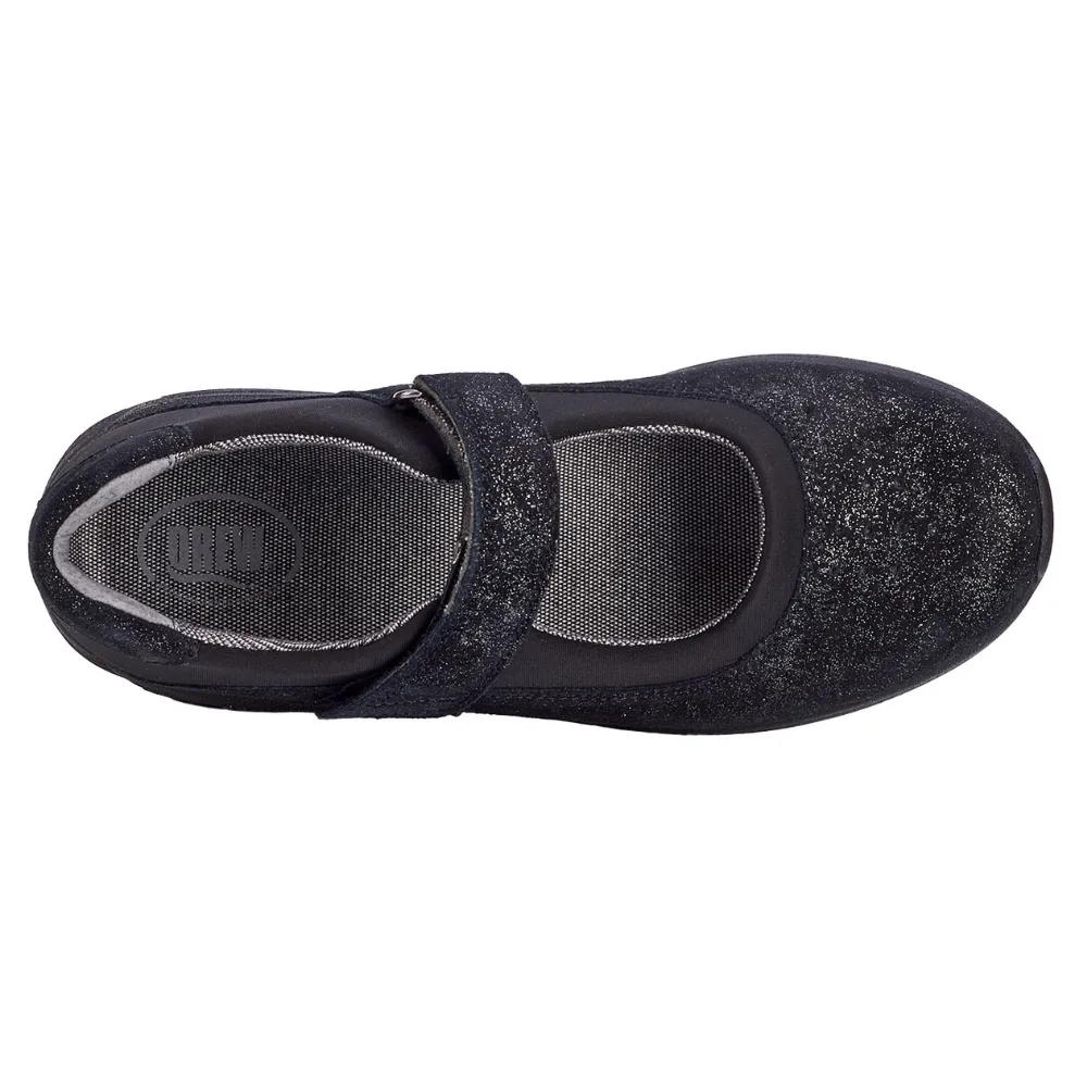 Drew Trust Black/Silver Leather Shoe (Women's)