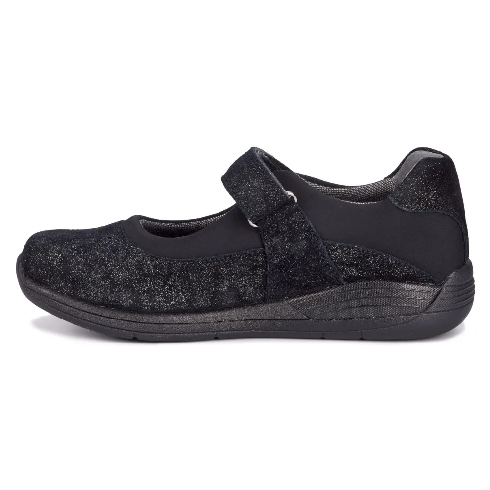 Drew Trust Black/Silver Leather Shoe (Women's)
