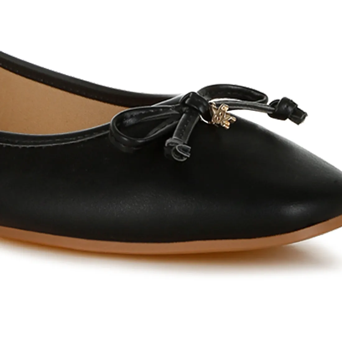 Faux Leather Casual Ballerinas