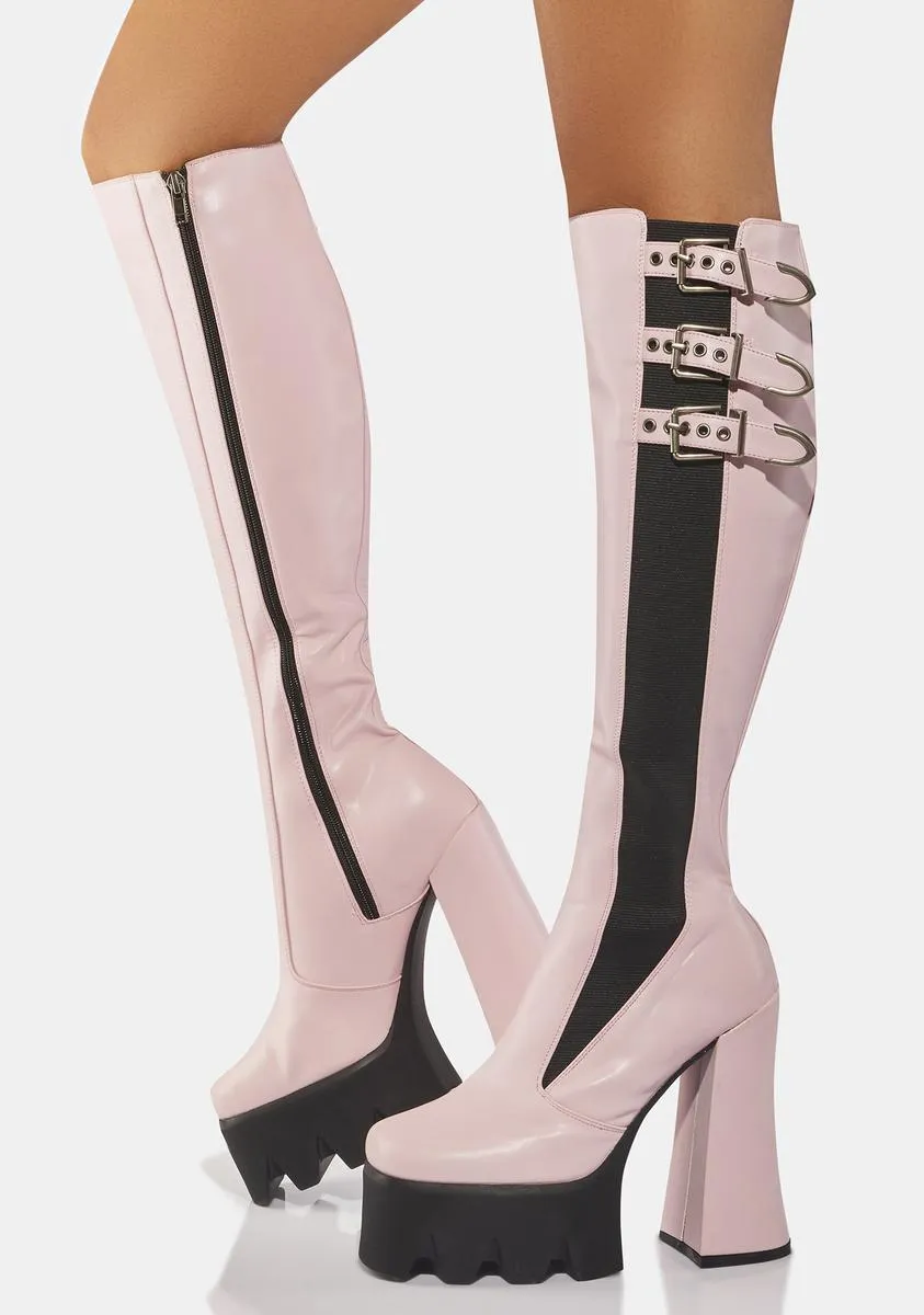 Guess So Platform Knee High Boots