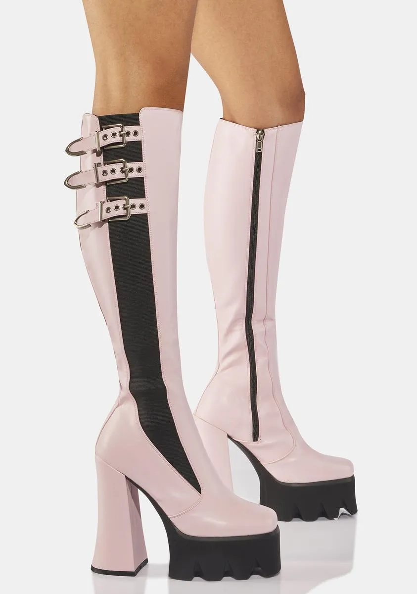 Guess So Platform Knee High Boots