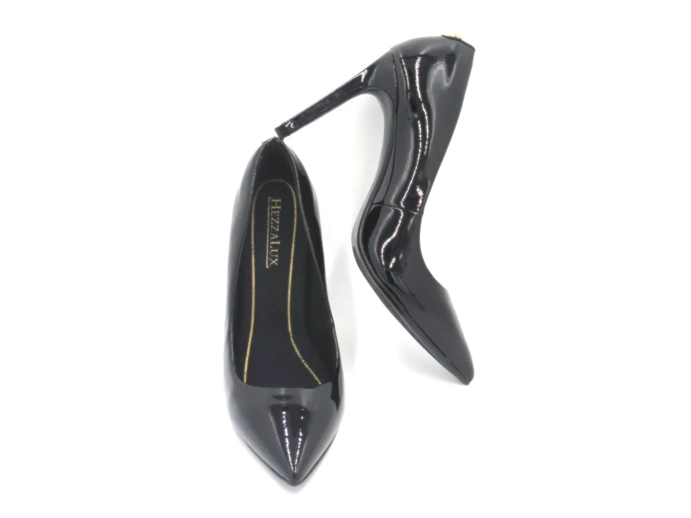 Heidi Pointed Toe Pump - Black Patent Leather