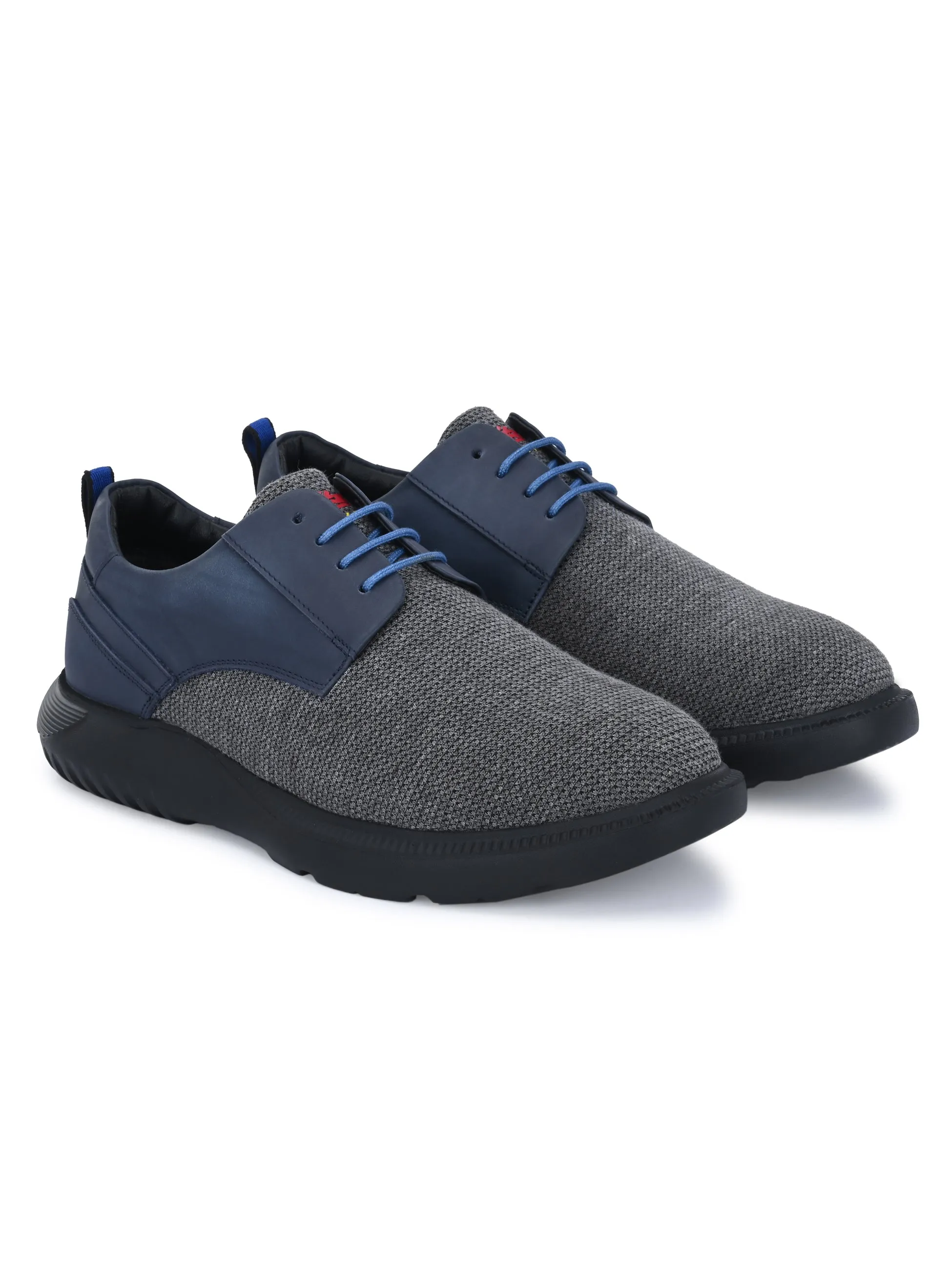 Hitz Men's Blue Casual Lace Up Shoes