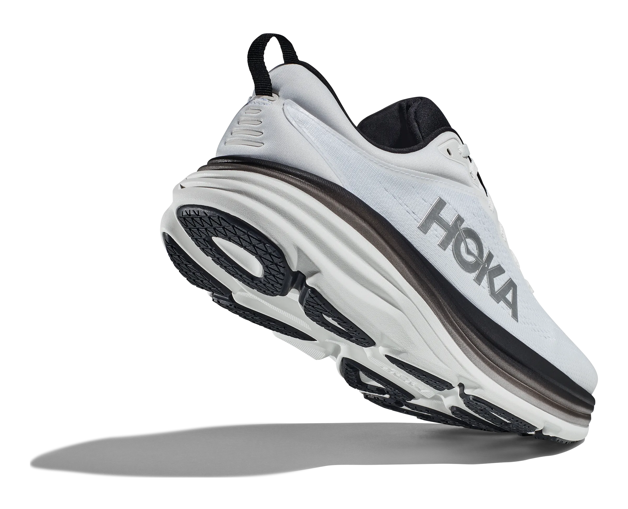Hoka Bondi 8 White Black WIDE Men's
