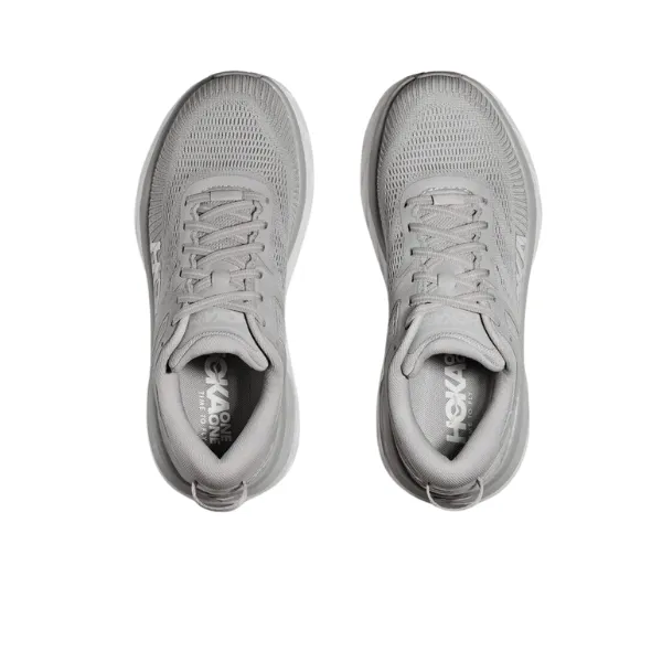 HOKA Womens Bondi 7 Running Shoes, Wide Width - Grey