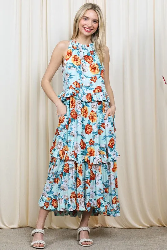 Jessica Floral Jumper-Mint