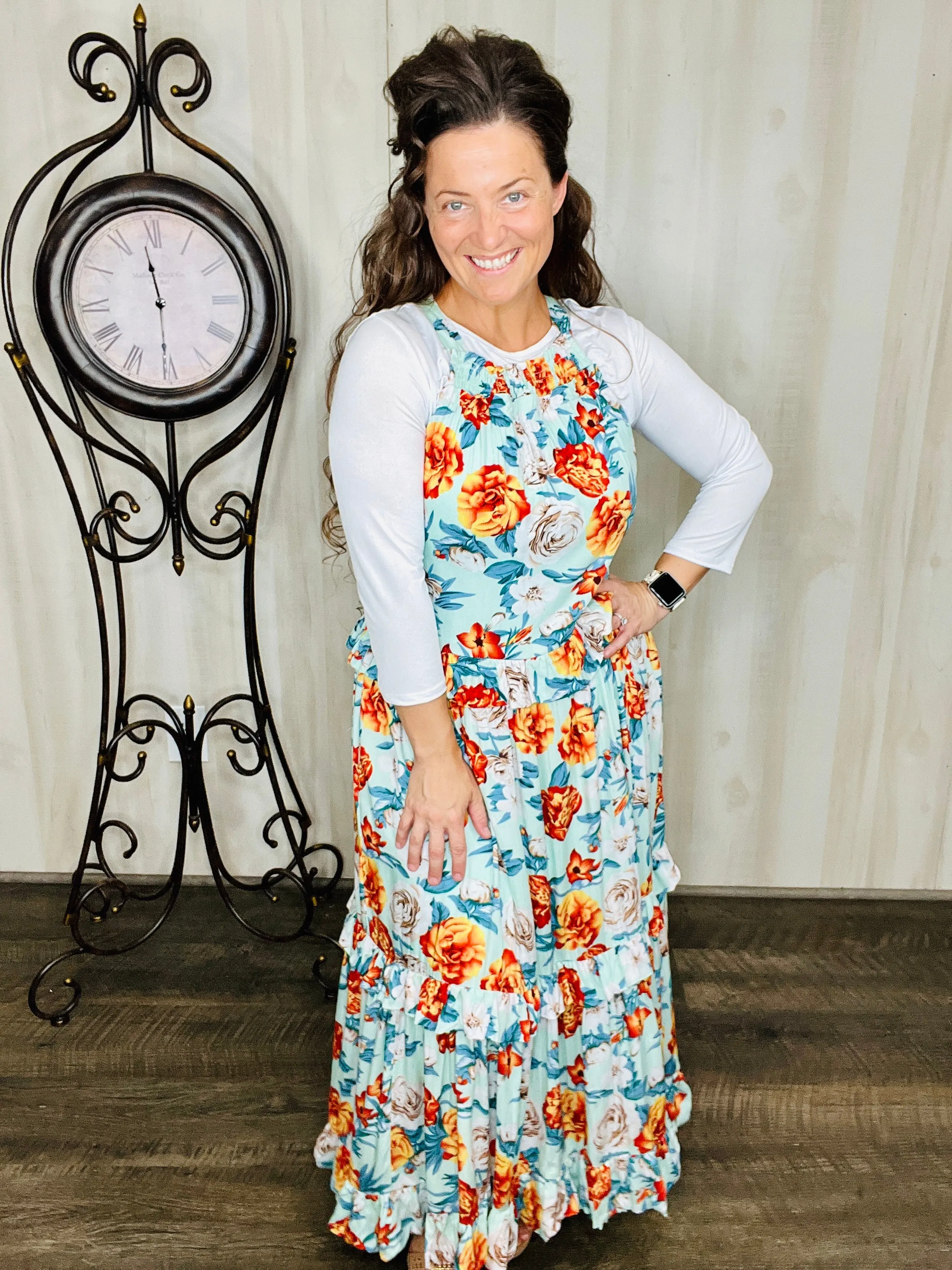 Jessica Floral Jumper-Mint