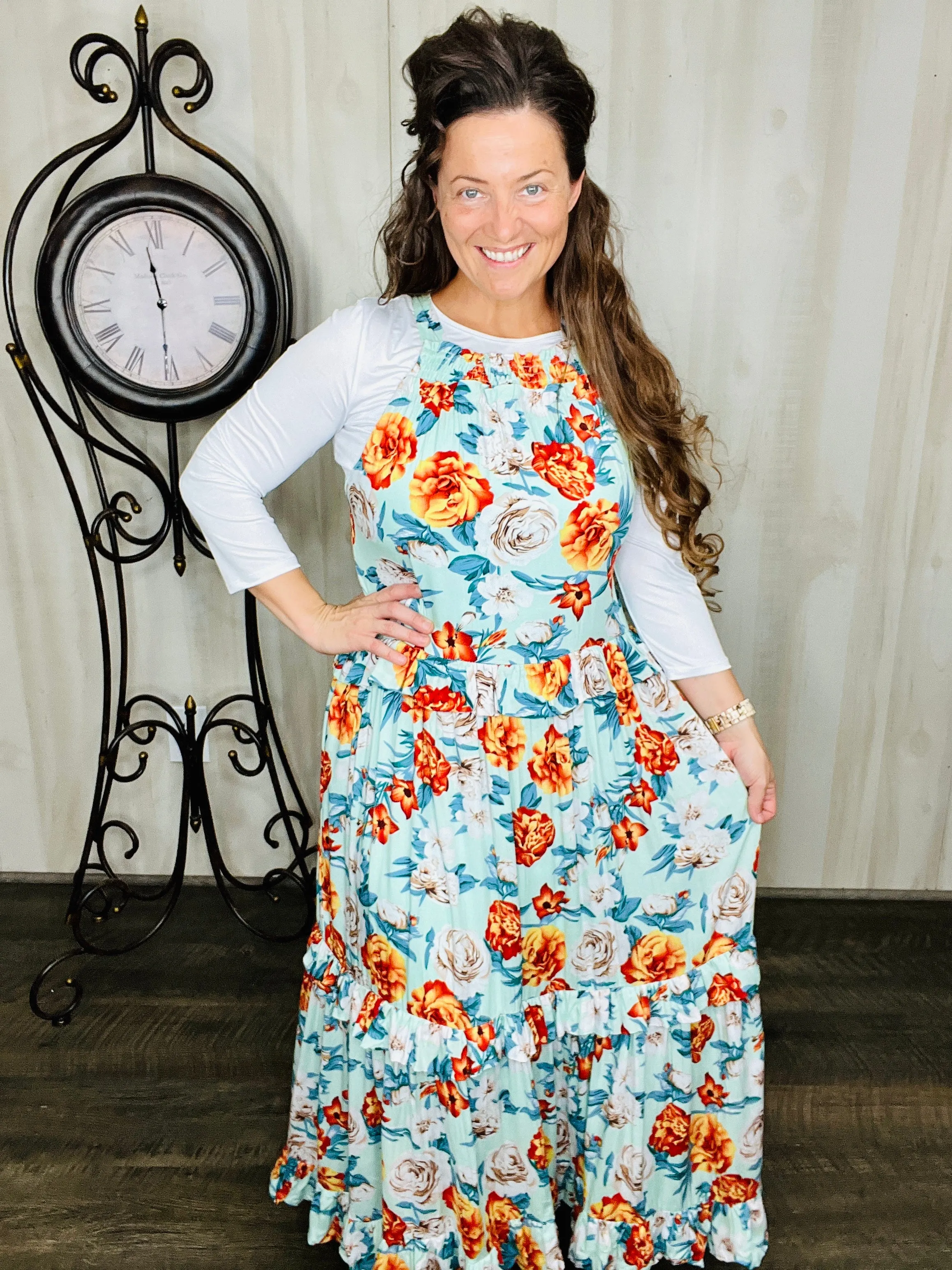 Jessica Floral Jumper-Mint