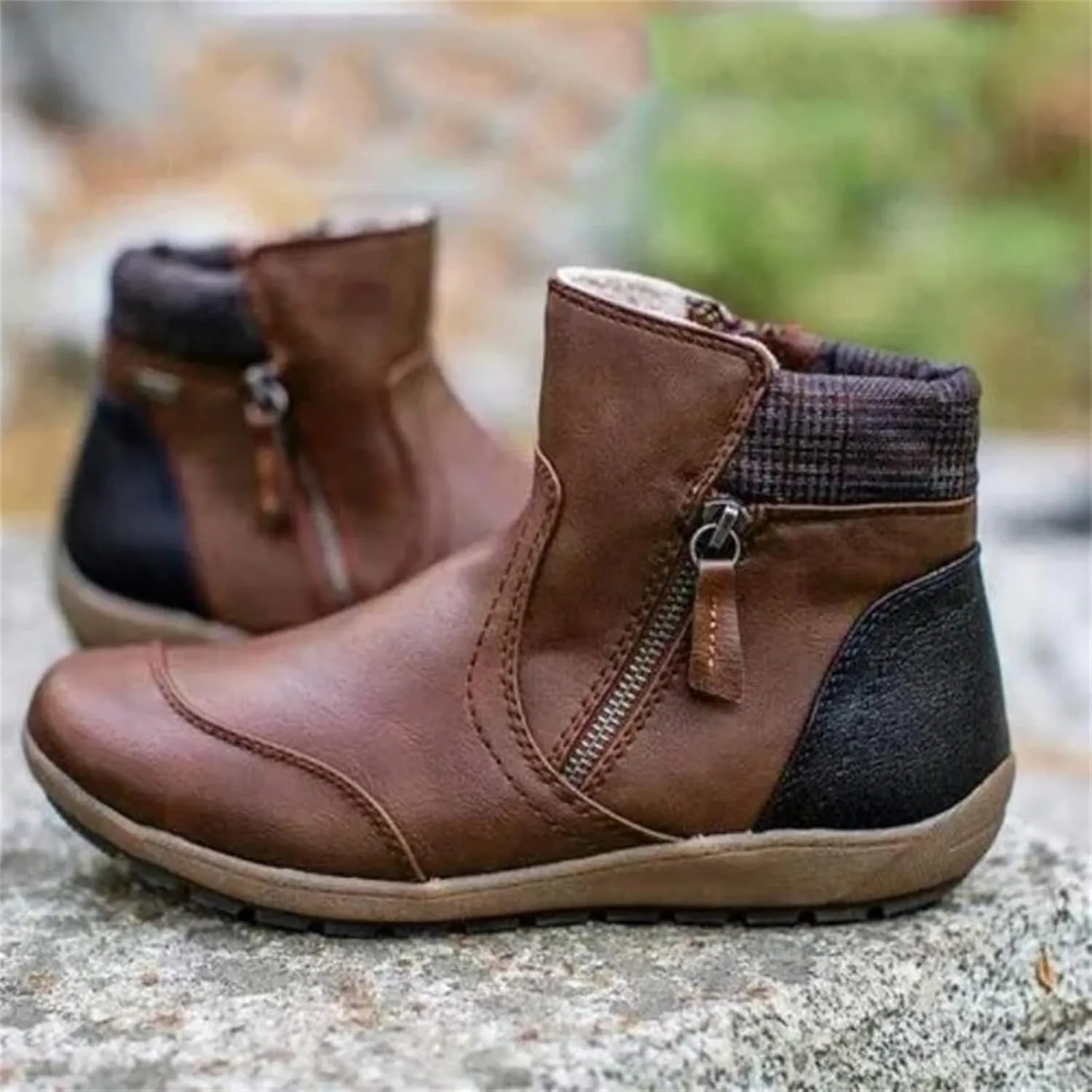 Ladmiple Boots For Women Ankle Booties Dressy Cowgirl Cowboy Western Short Booties Fashion Classic Retro Casual Walking Shoes