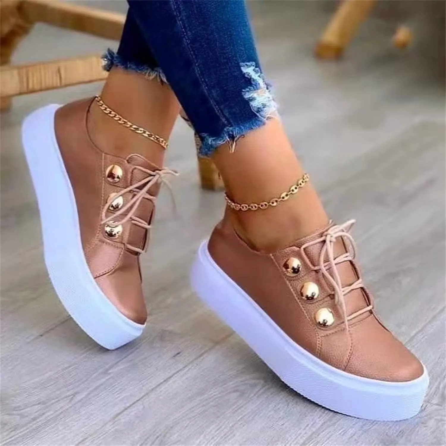 Ladmiple Sneakers For Women Slip On Low Top Fashion Dressy Casual Summer Comfort Non Slip Walking Shoes Flats Loafers