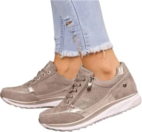 Ladmiple Sneakers For Women Walking Shoes Comfortable Casual Lace Up Dressy Summer Fashion Slip On Platform Flats Loafer
