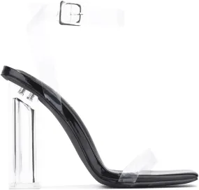 Lula Clear Square Toe Block High Heels (Lula)