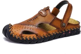 Men's Summer Casual Sandals Slip On Comfortable Flat Footbed Beach Walking Shoes Ideal For Outdoor Activities
